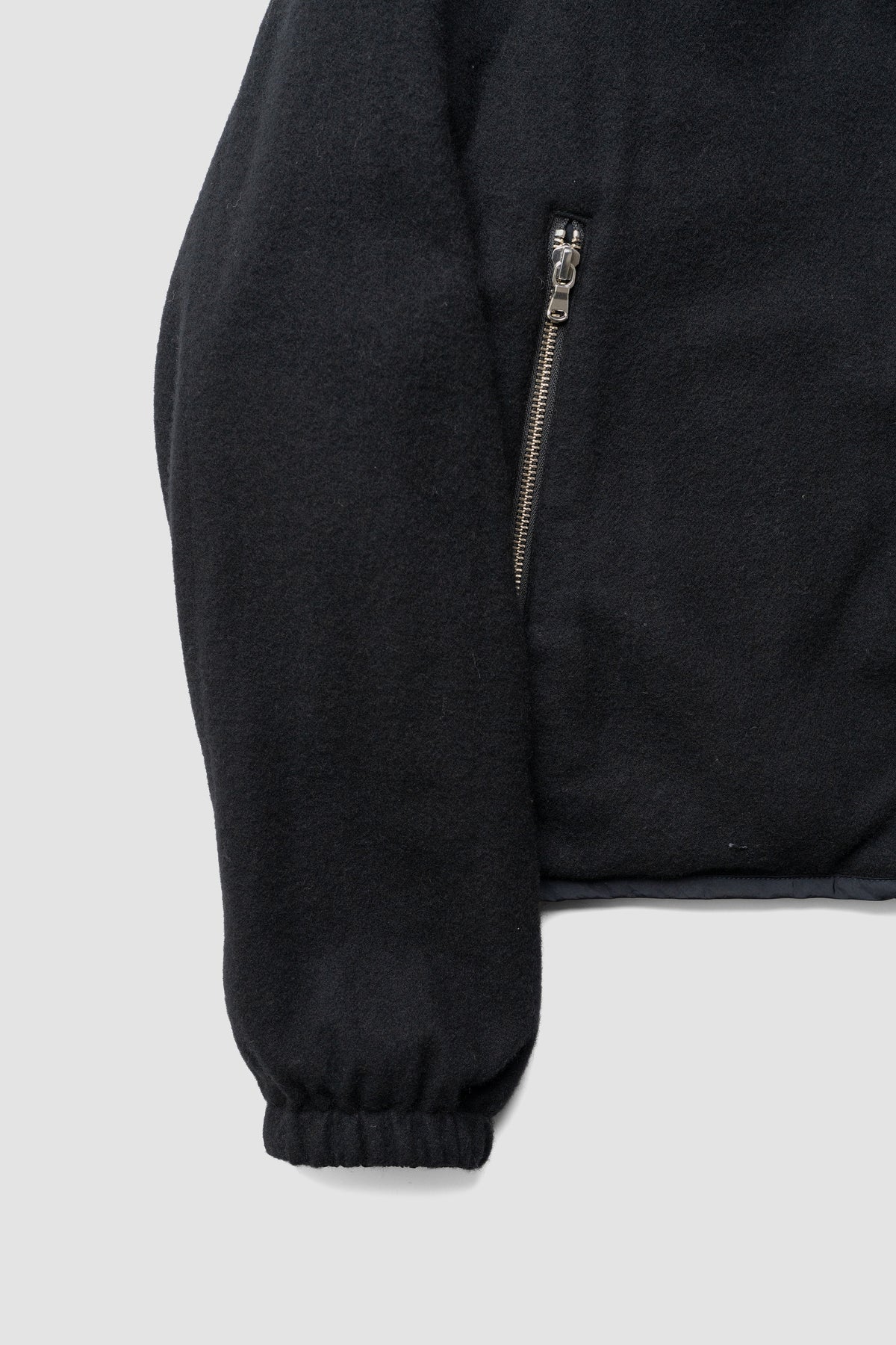 YOKE/ Wool Cashmere Fleece Reversible Blouson "Black"