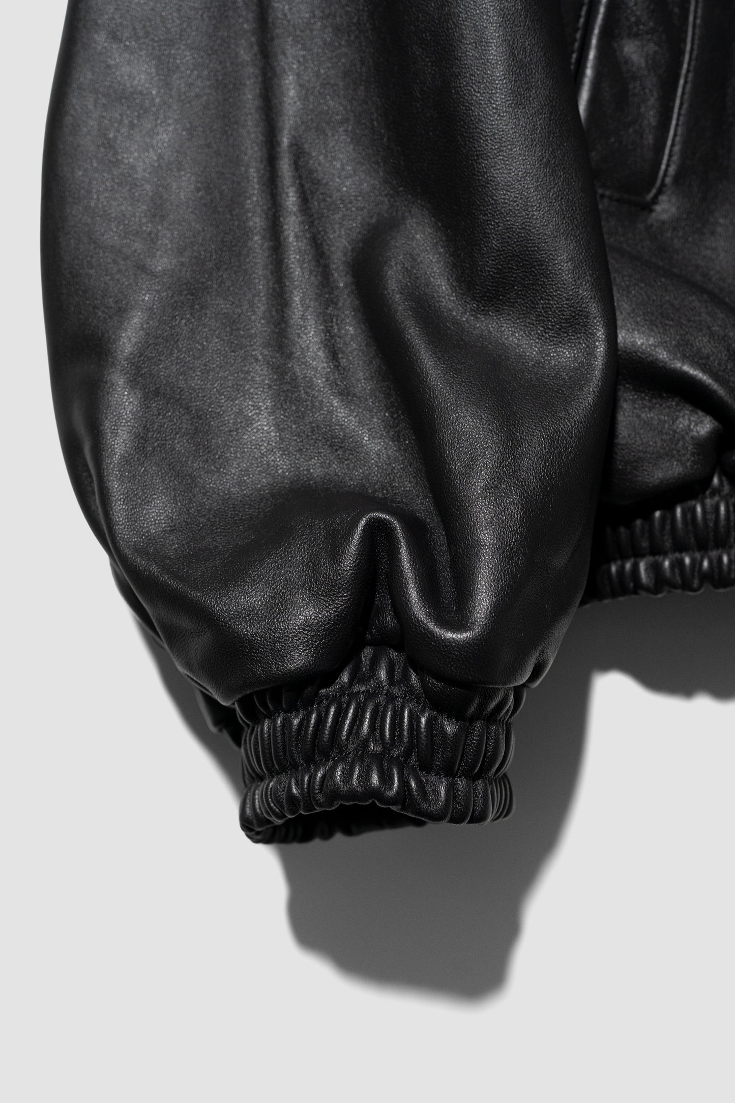 ssstein/ SHEEP LEATHER STAND COLLAR JACKET "BLACK"