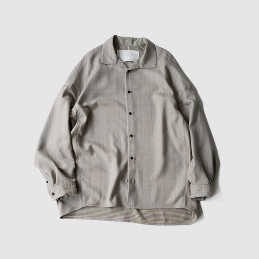nonnotte/ Draping Open Collar Shirt Type A "Clay Mist"
