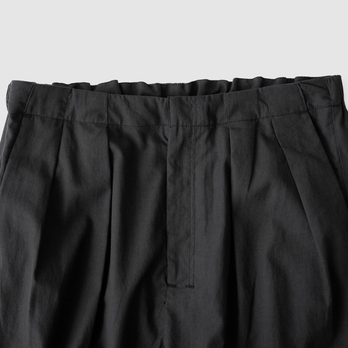 ANCELLM / L/C TUCK EASY PANTS "BLACK"