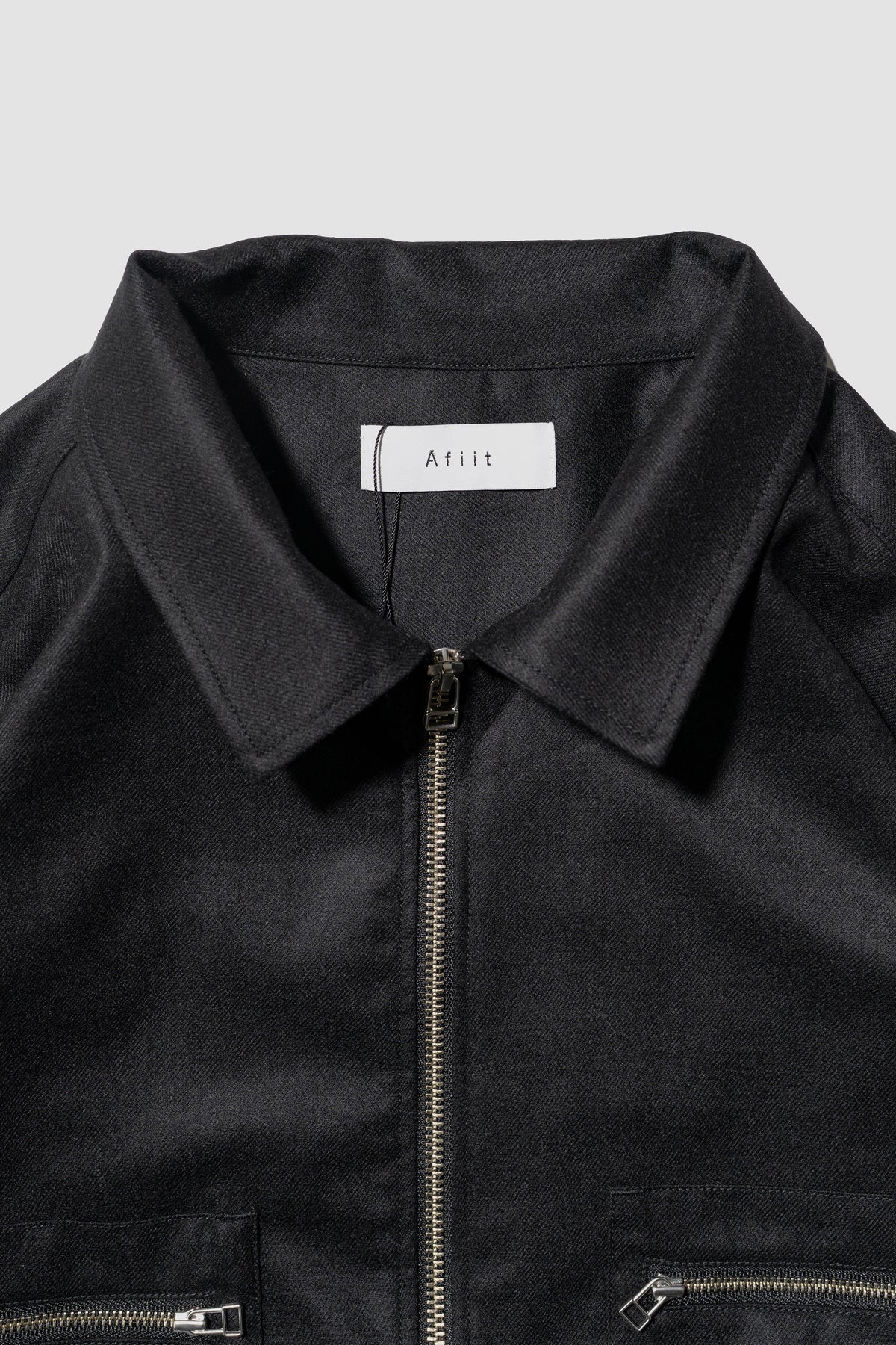 Afiit / WOOL ZIP SHIRT   "BLACK"