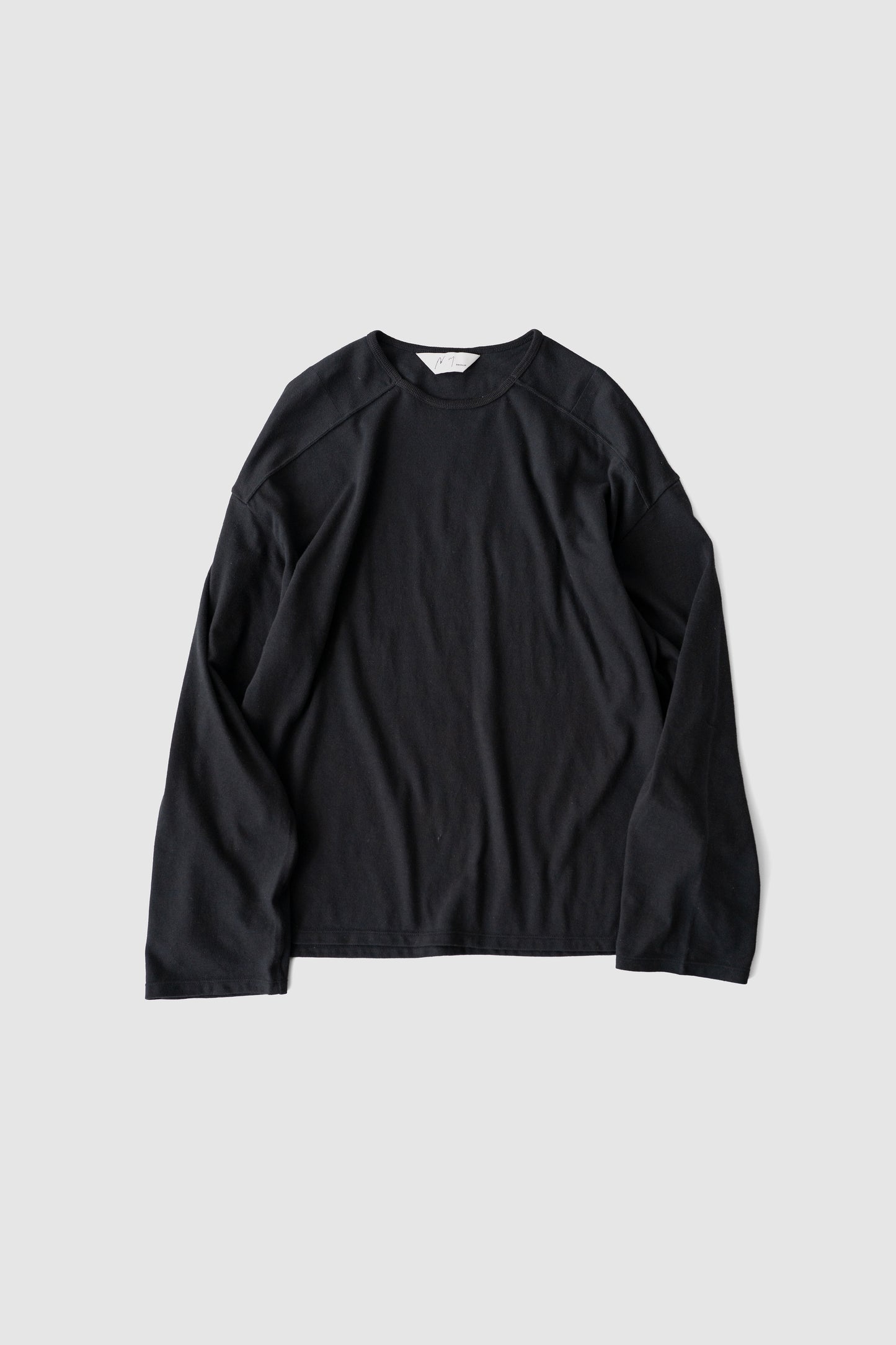 ANCELLM / C/R LS T-SHIRT "BLACK"