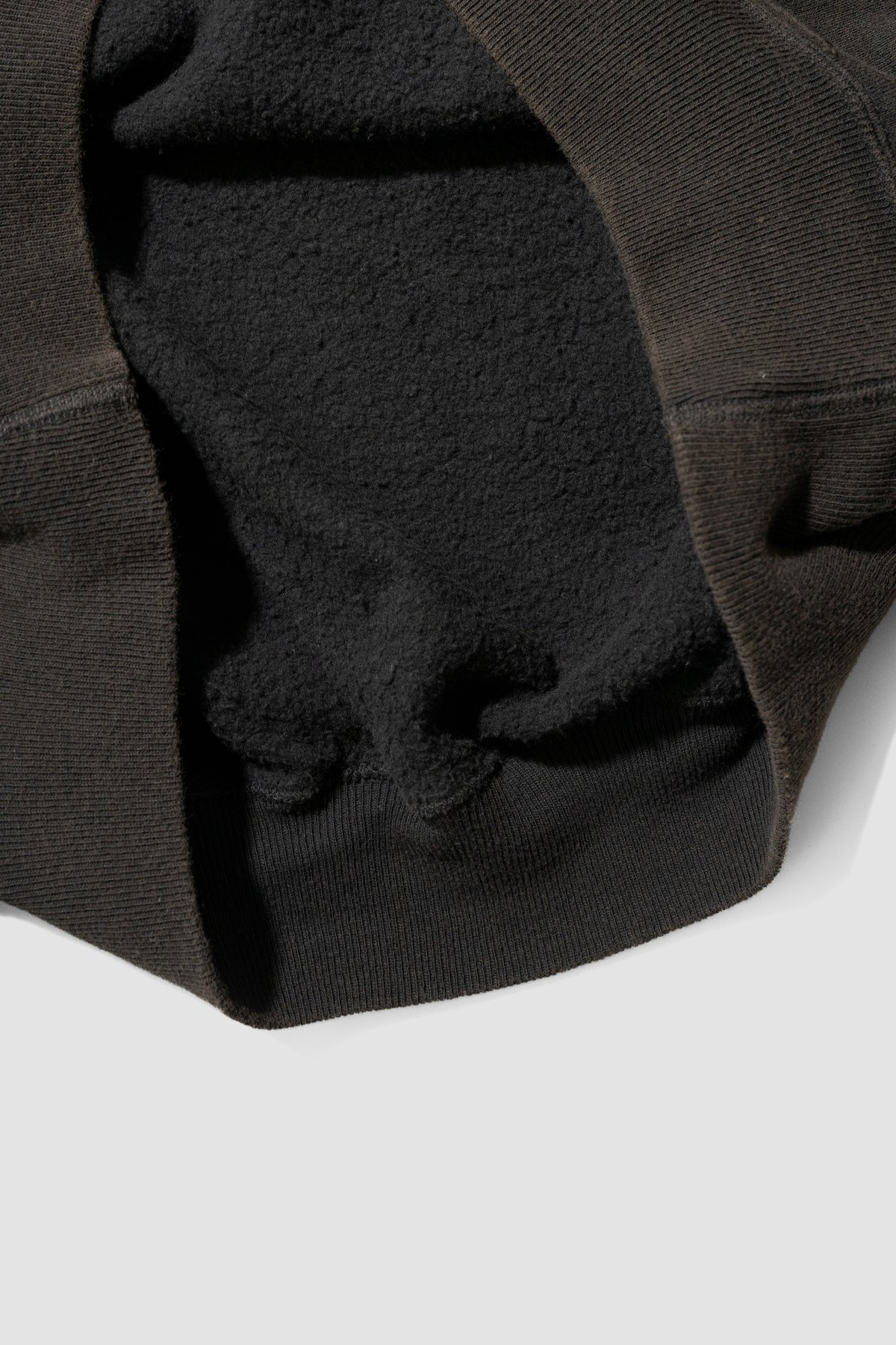 ANCELLM / FLEECE-LINED SWEAT SHIRT "BLACK"