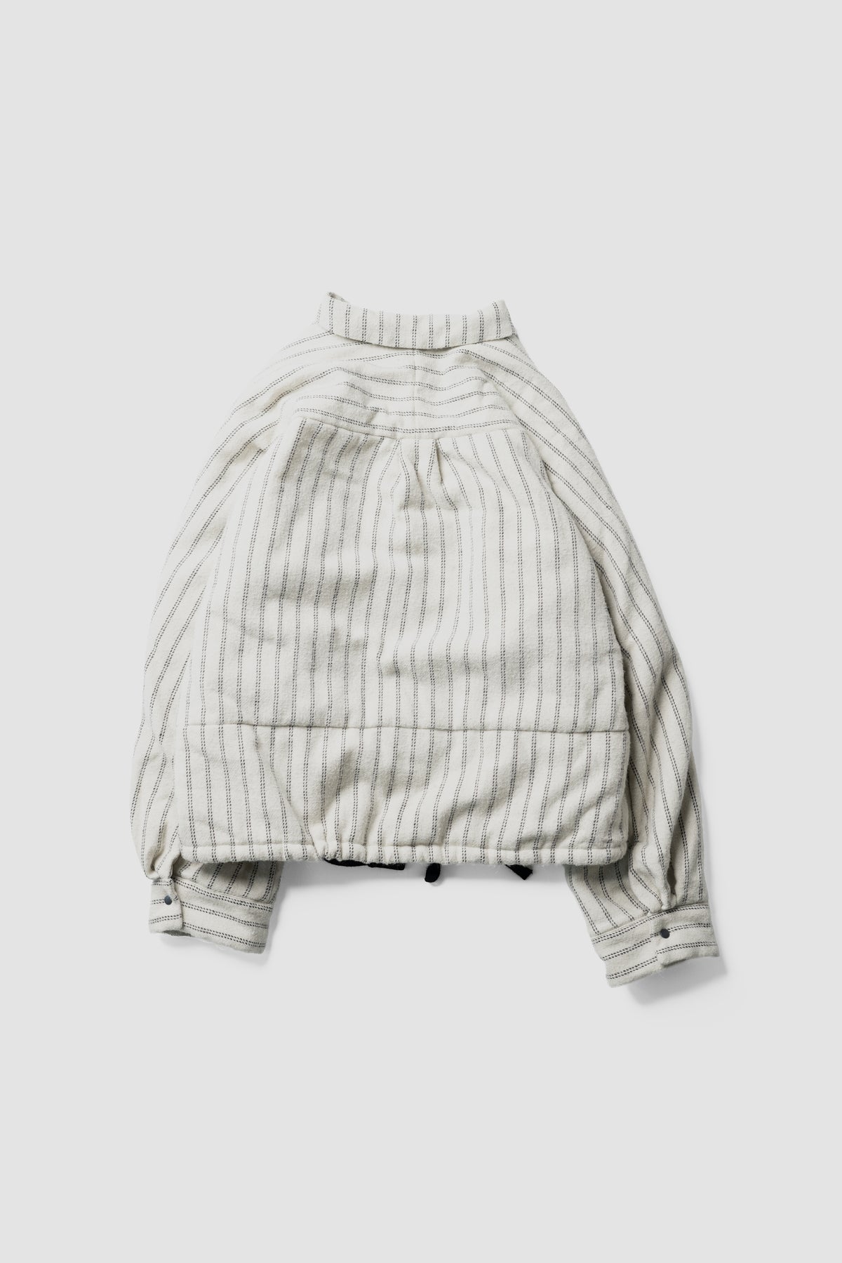 ANCELLM / STRIPE PADDED SHIRT "IVORY"