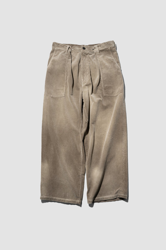 ANCELLM / AGING CORDUROY BAKER PANTS "GRAY"