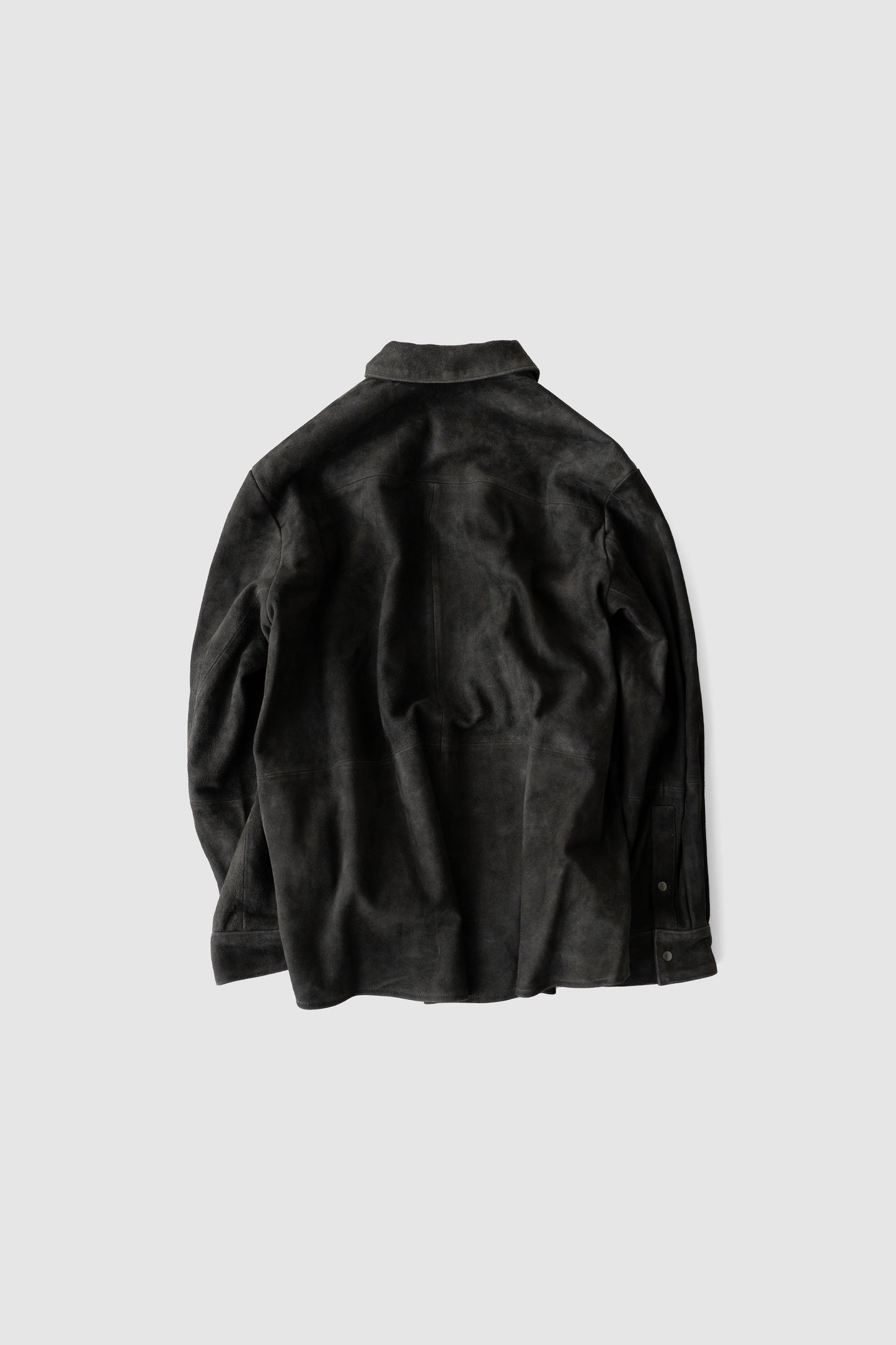 ANCELLM / GEEP LEATHER OVER SHIRT "BLACK"