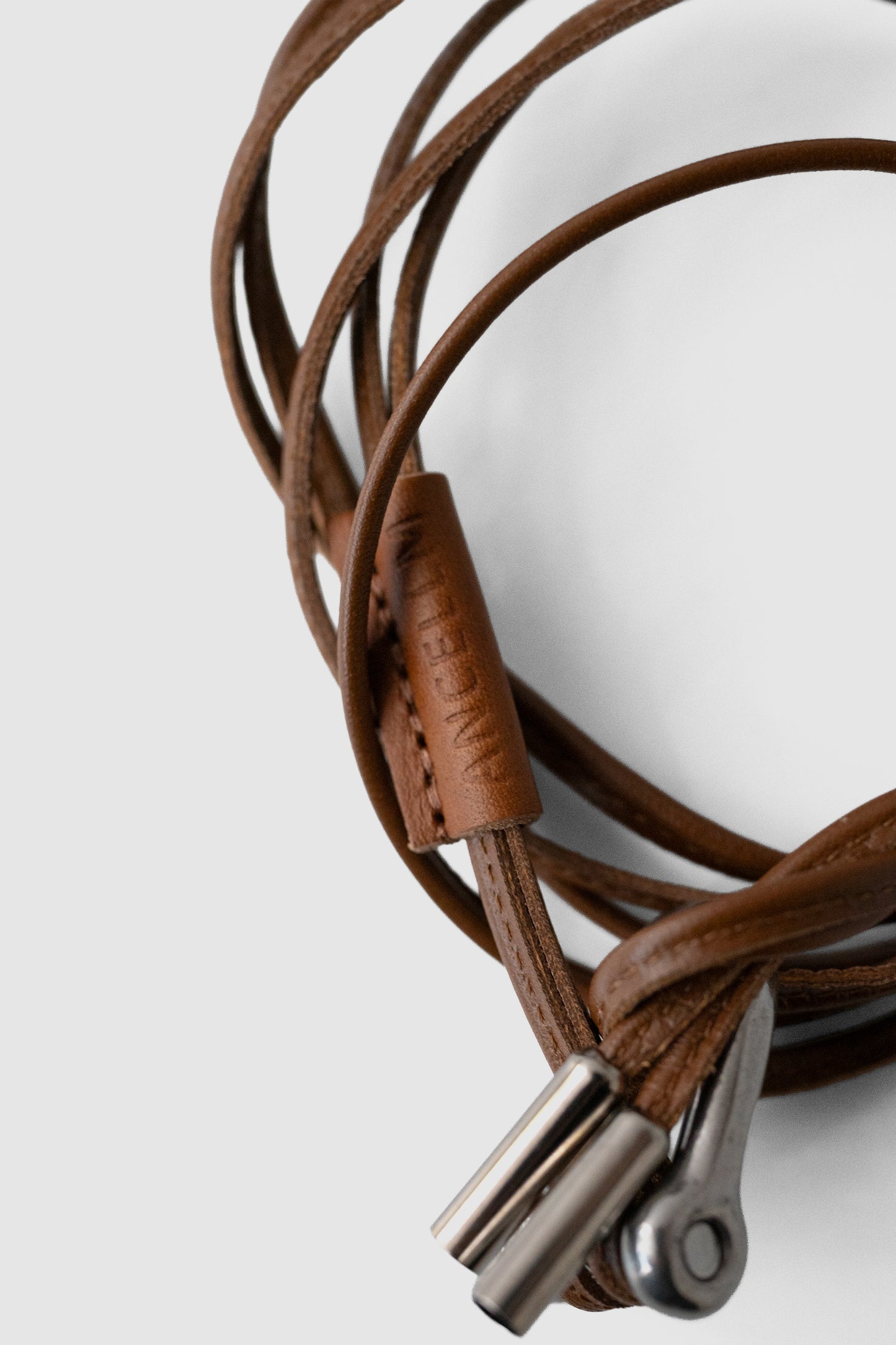 ANCELLM / LEATHER ROPE BRACELET "BROWN"