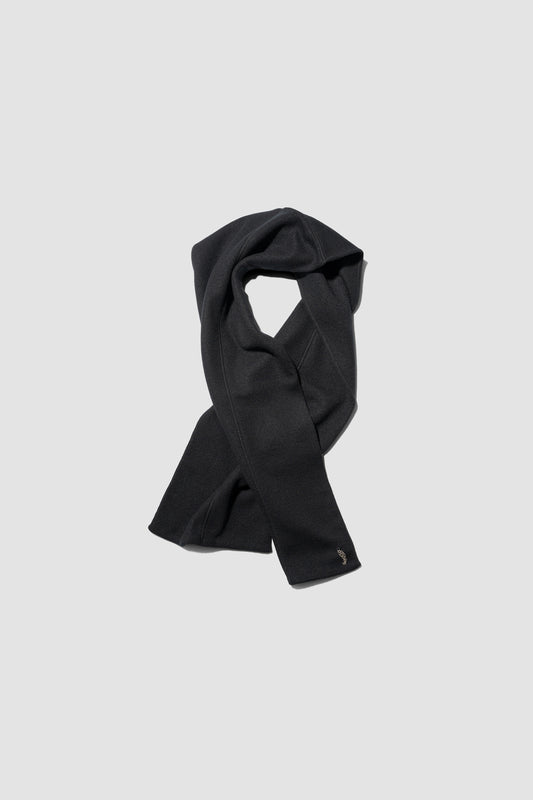VUJA DÉ / Nova Embellished Scarf in Boiled Wool "Black"