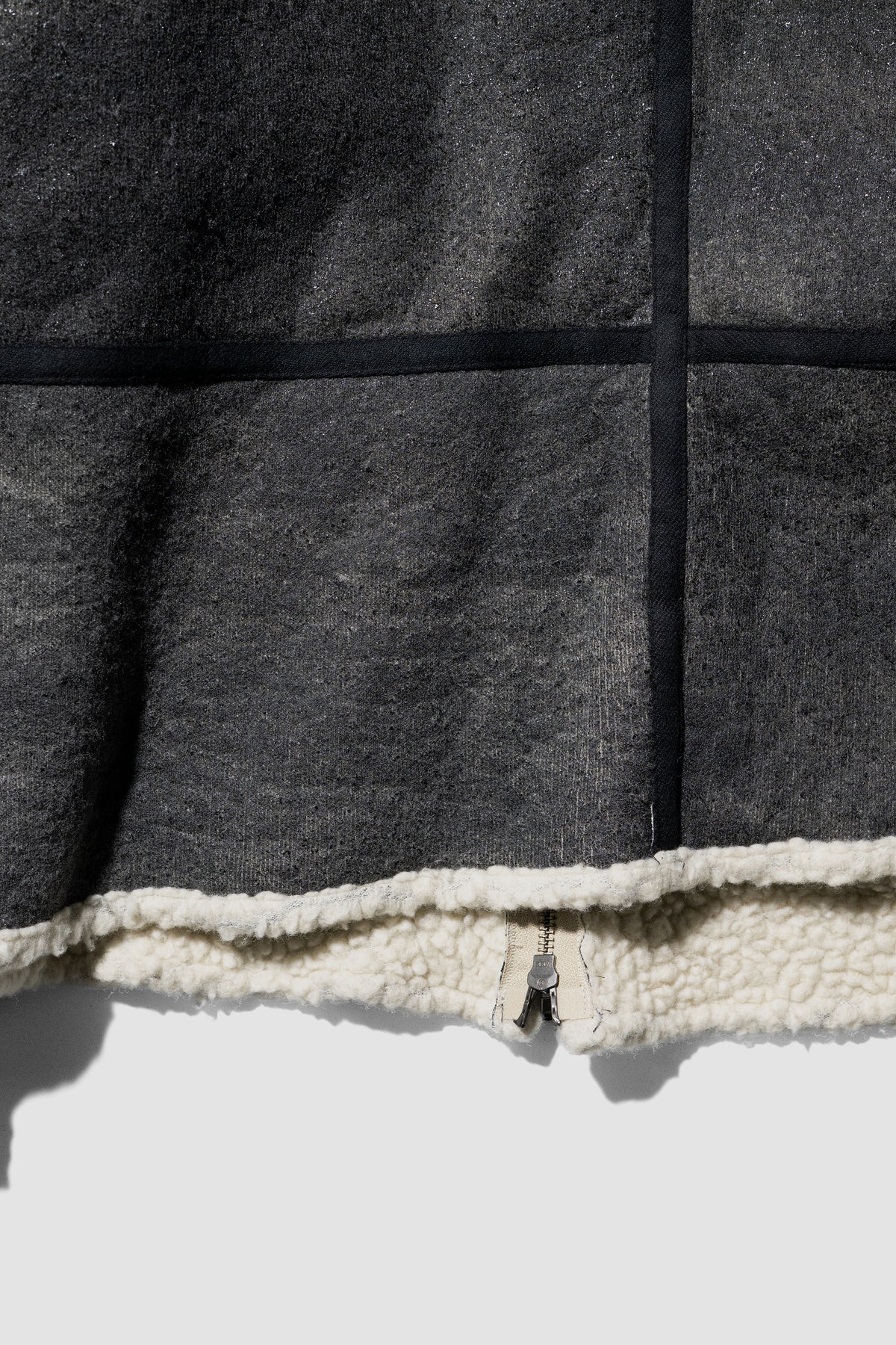 ANTHEM A/ CRACK WOOL BOA BOMBER JACKET "Carbon"