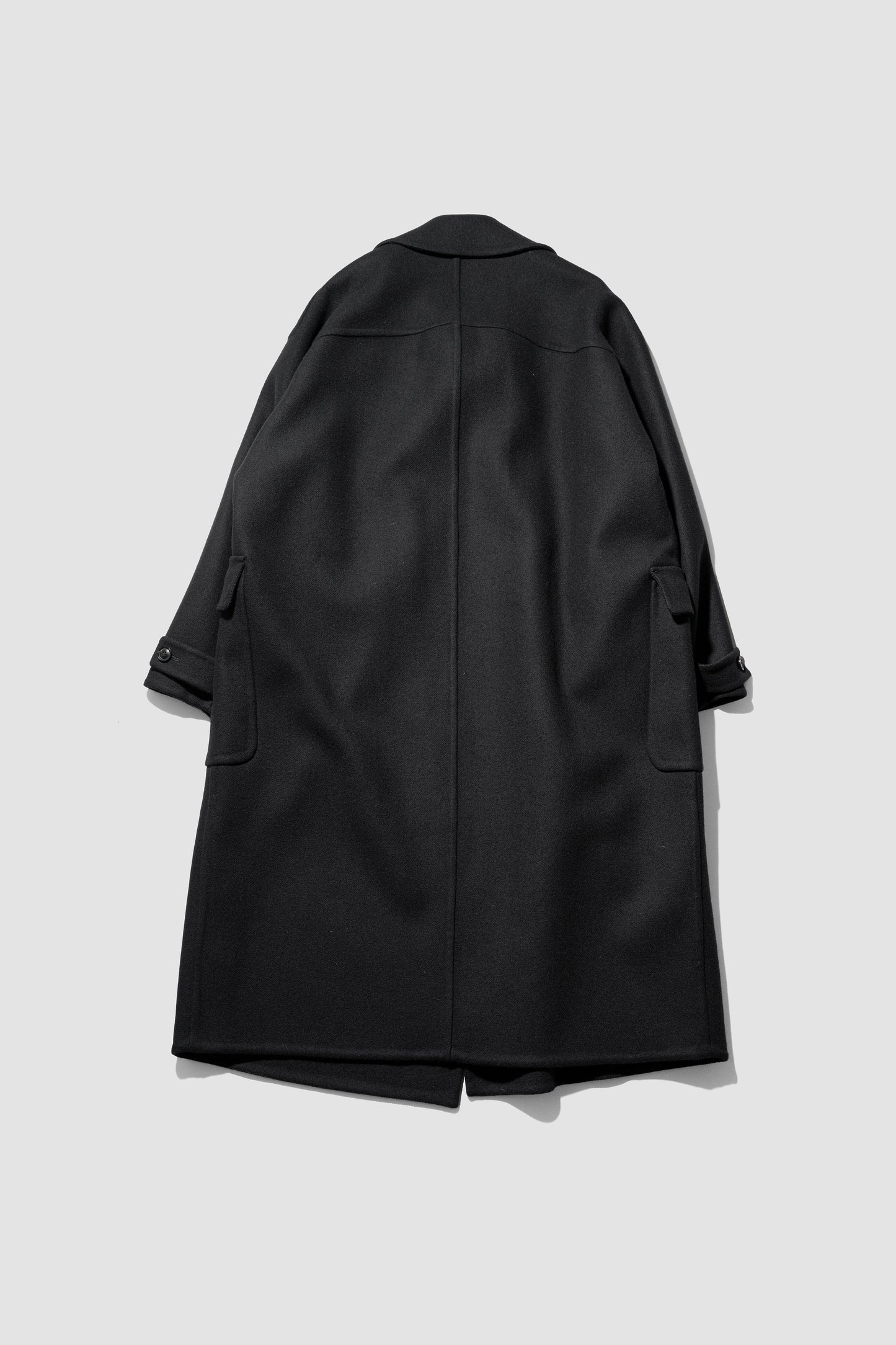 YOKE/ Wool Cashmere Double Breasted Rever Coat "BLACK"