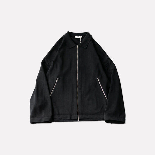 YASHIKI / -ex- Zip up knit blouson "BLACK"