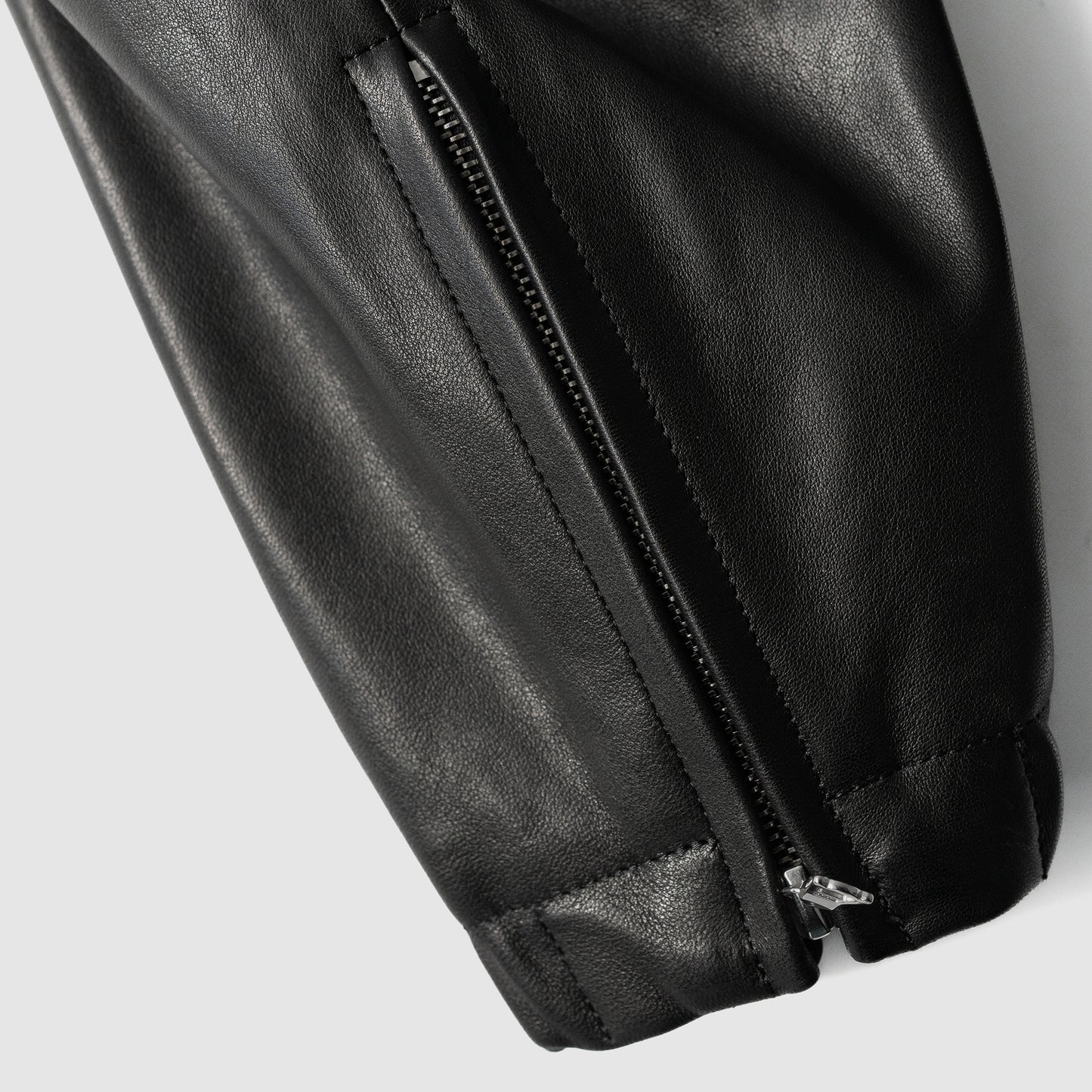 ssstein/ -ex- SHEEP LEATHER ZIP SHORT JACKET "BLACK"