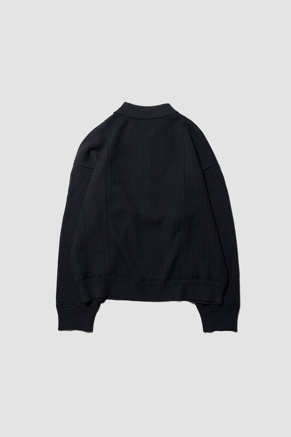 YASHIKI / Teriha Zip Polo "BLACK"