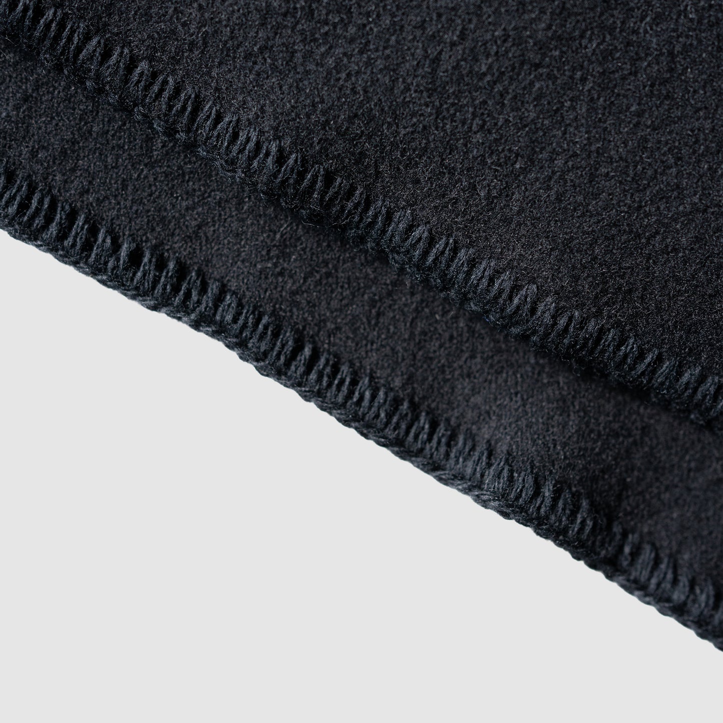 ANCELLM / WOOL BLANKET SCARF "BLACK"