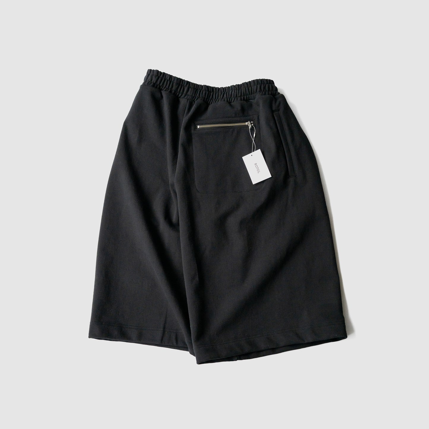 ROTOL/ Double Tuck Hakama Sweat Shorts "BLACK"