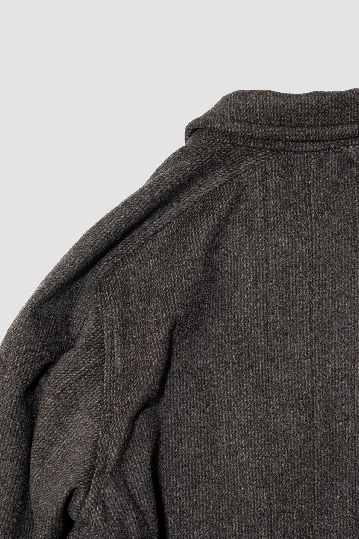 ANCELLM / WOOL BLANKET BALMACAAN COAT "D.BROWN"