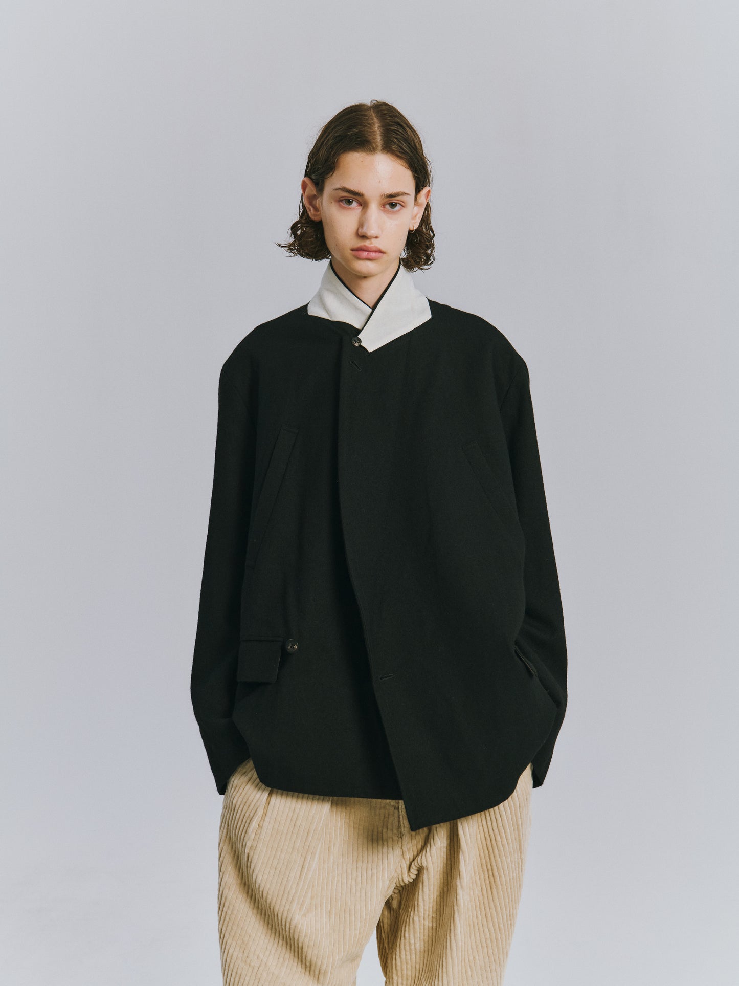 ANCELLM / DOUBLE TAILORED JACKET "BLACK"