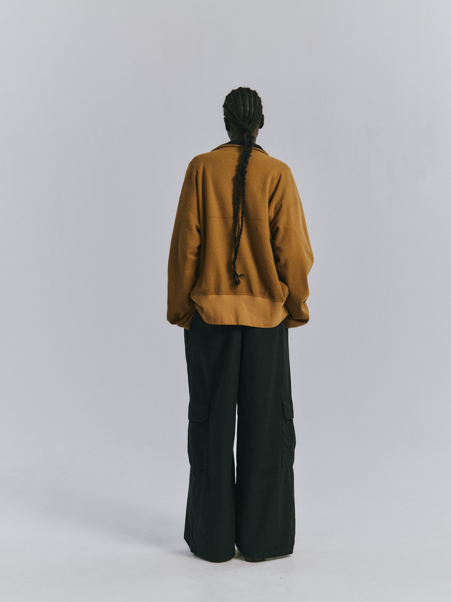 ANCELLM / POPLIN CARGO PANTS "BLACK"