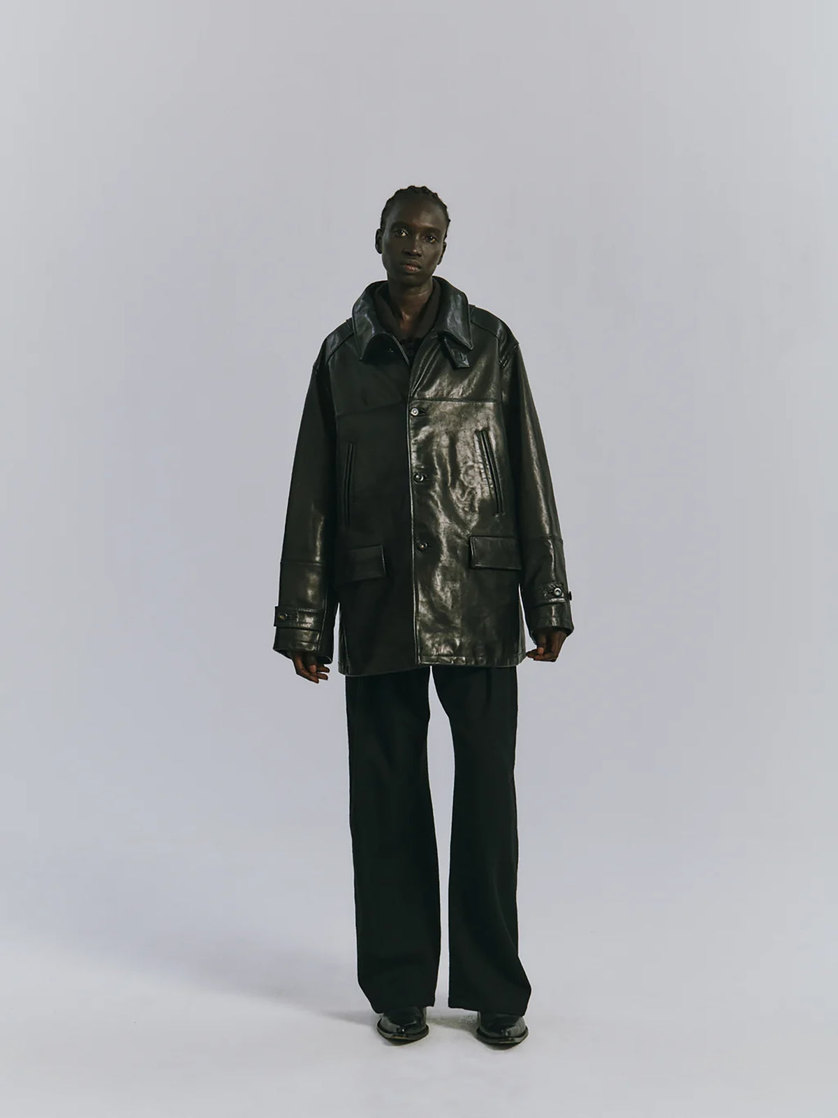 ANCELLM / H.L HALF COAT "BLACK"