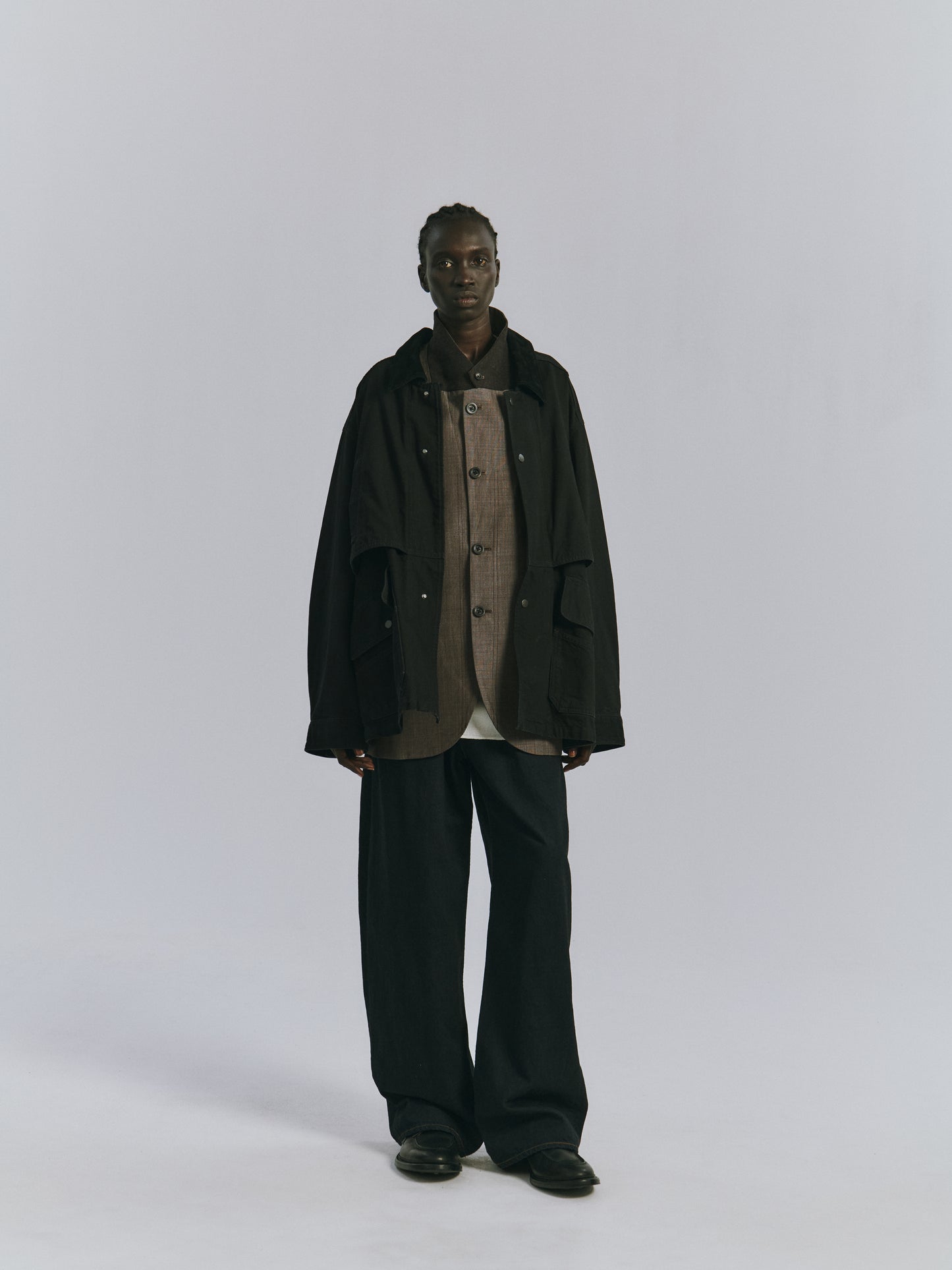 ANCELLM / STRAIGHT WIDE DENIM PANTS OW "INDIGO"
