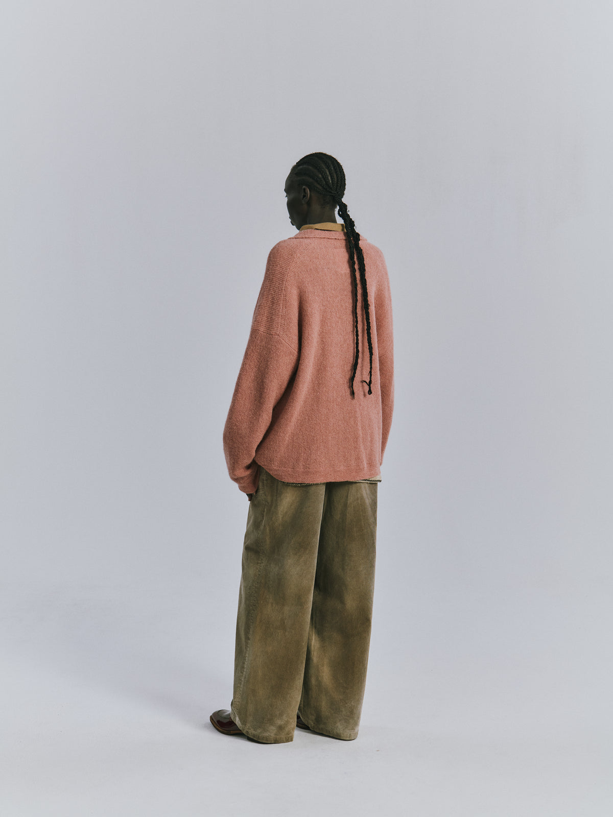 ANCELLM / KNIT SHIRT "PINK"