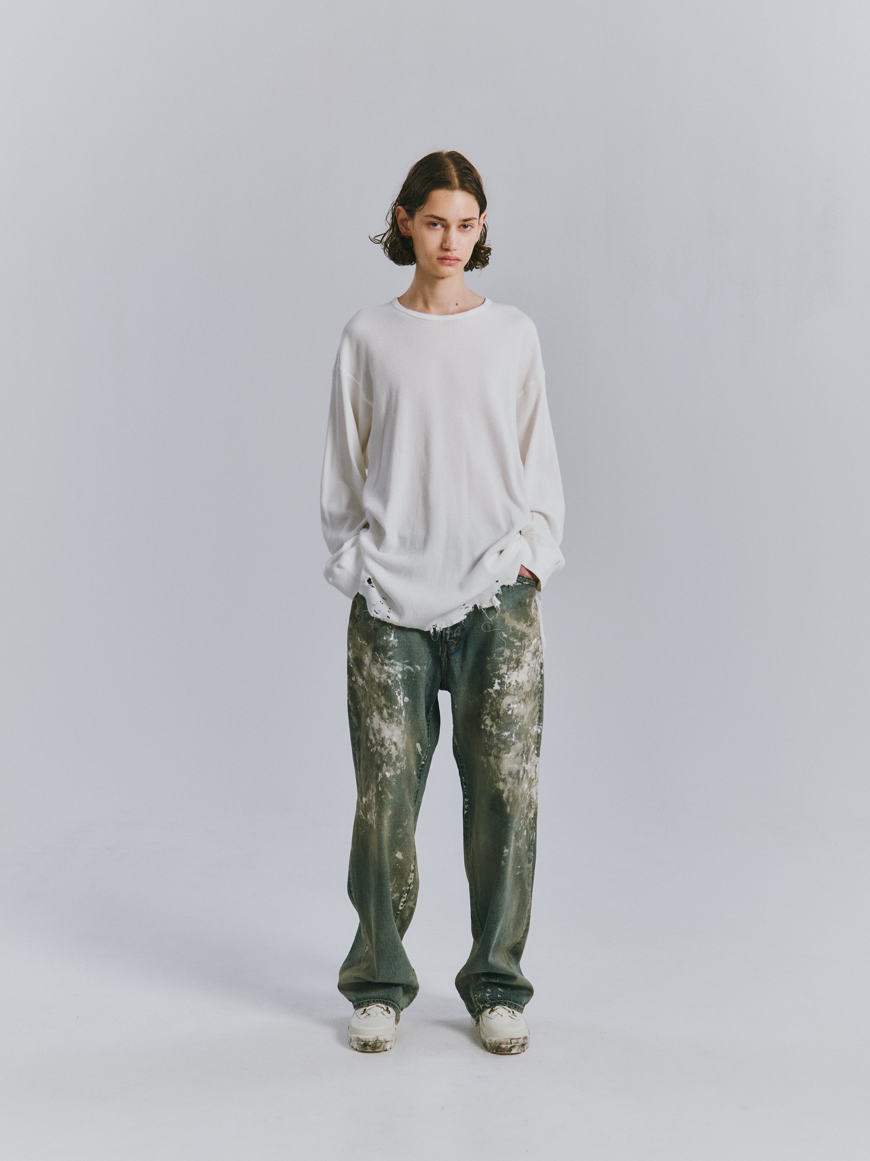 ANCELLM(アンセルム) / #08 PAINTED MIDDLE STRAIGHT 5P DENIM PANTS