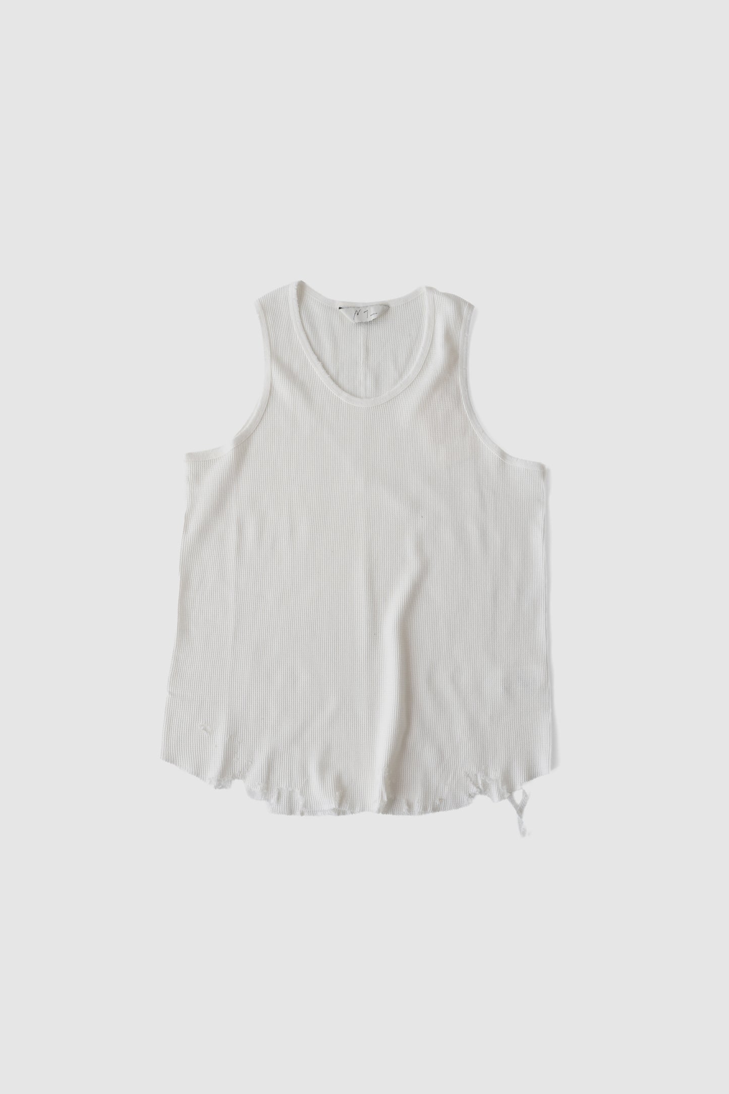 ANCELLM / DAMAGE WAFFLE TANK "WHITE"