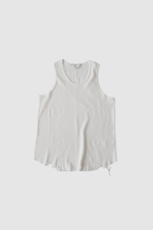 ANCELLM / DAMAGE WAFFLE TANK "WHITE"