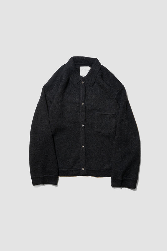 ANCELLM / KNIT SHIRT "BLACK"