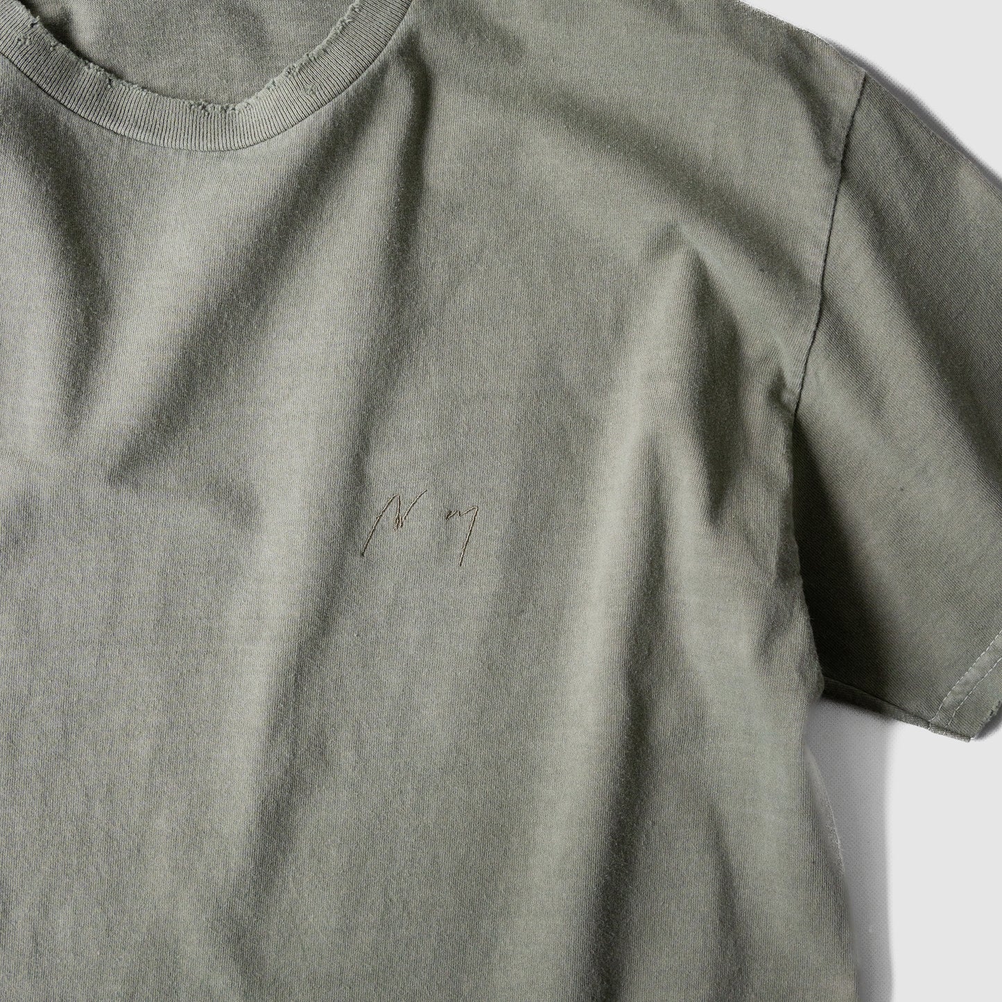 ANCELLM / EMBROIDERY T-SHIRT "GRAYMINT"