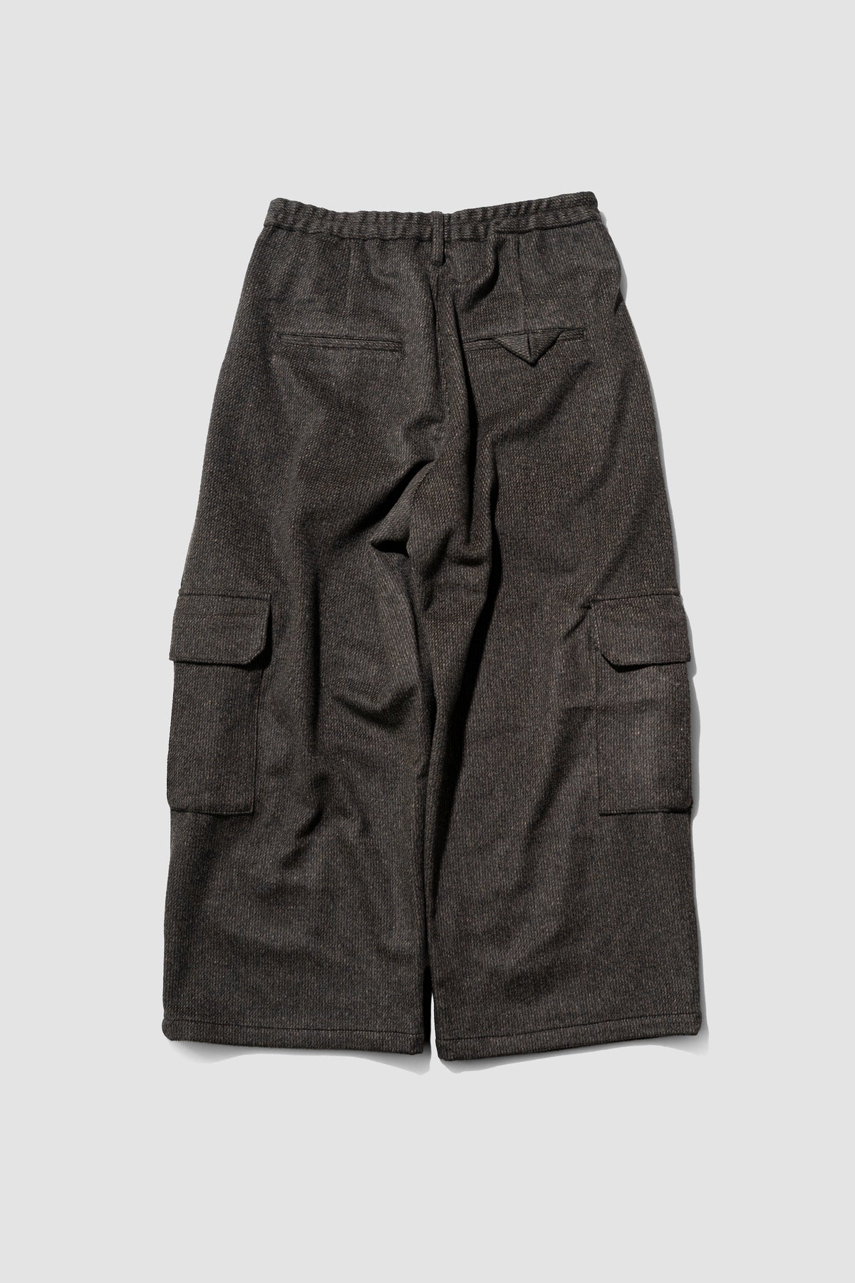 ANCELLM / WOOL BLANCKET CARGO PANTS "D.BROWN"