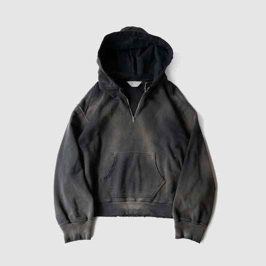 ANCELLM / LIGHT LOOP ZIP HOODIE "BLACK"