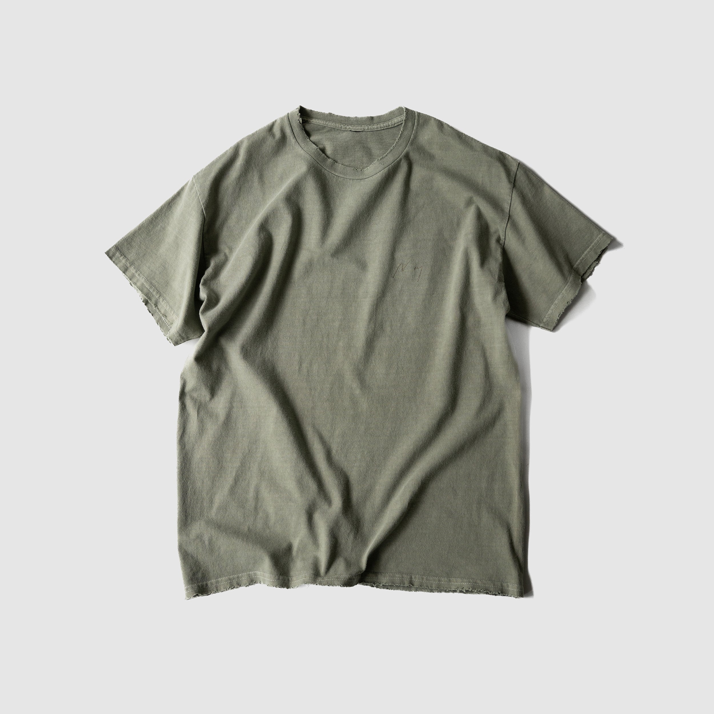 アンセルム Tシャツ グレー サイズ2 ANCELLM(アンセルム) / EMBROIDERY T-SHIRT 