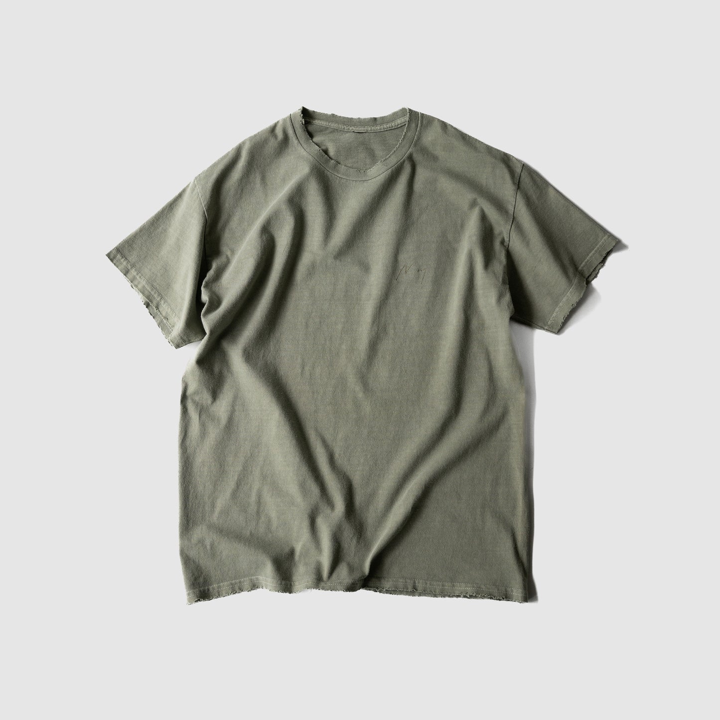 ANCELLM / EMBROIDERY T-SHIRT "GRAYMINT"