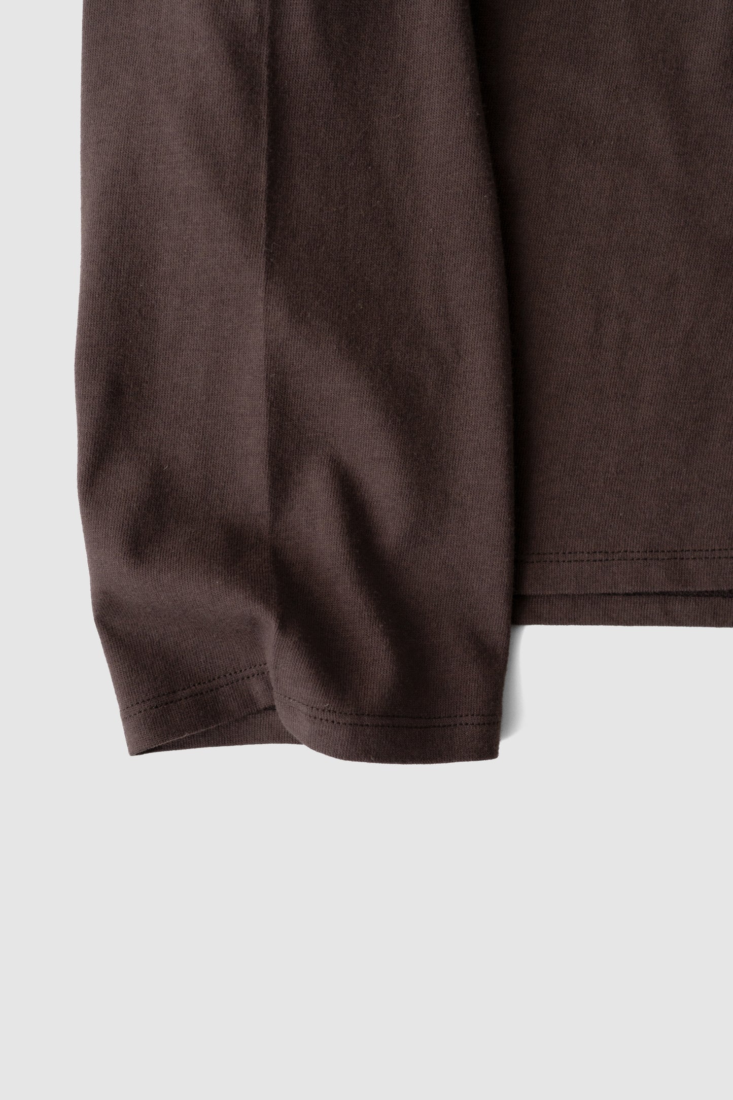 ANCELLM / C/R LS T-SHIRT "BROWN"