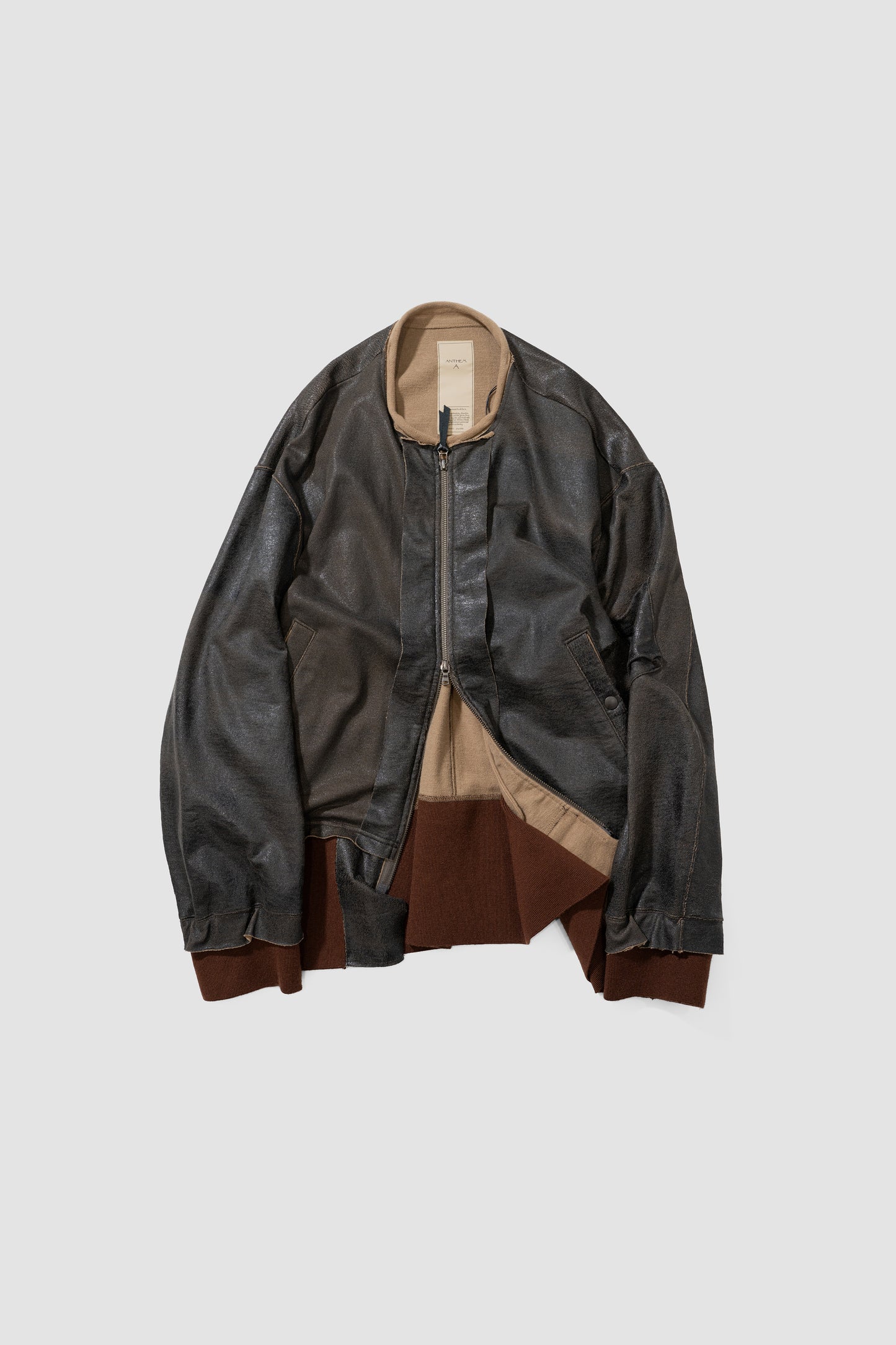 ANTHEM A/ CRACK TERRY MILITARY BLOUSON "Brown"
