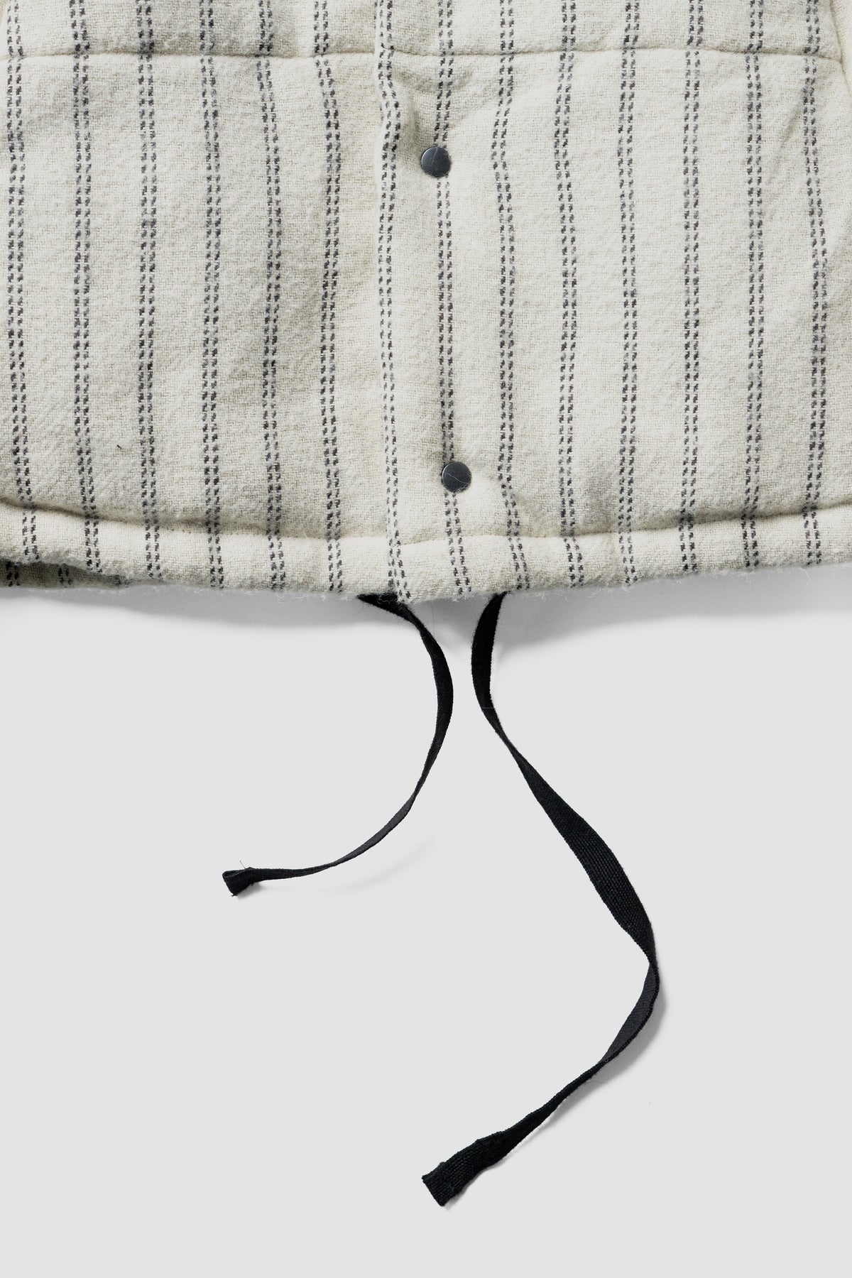 ANCELLM / STRIPE PADDED SHIRT "IVORY"