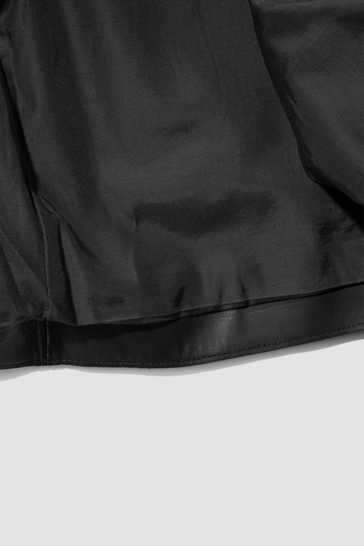 YOKE/ Calf Nappa Leather Minimal Blouson "BLACK"