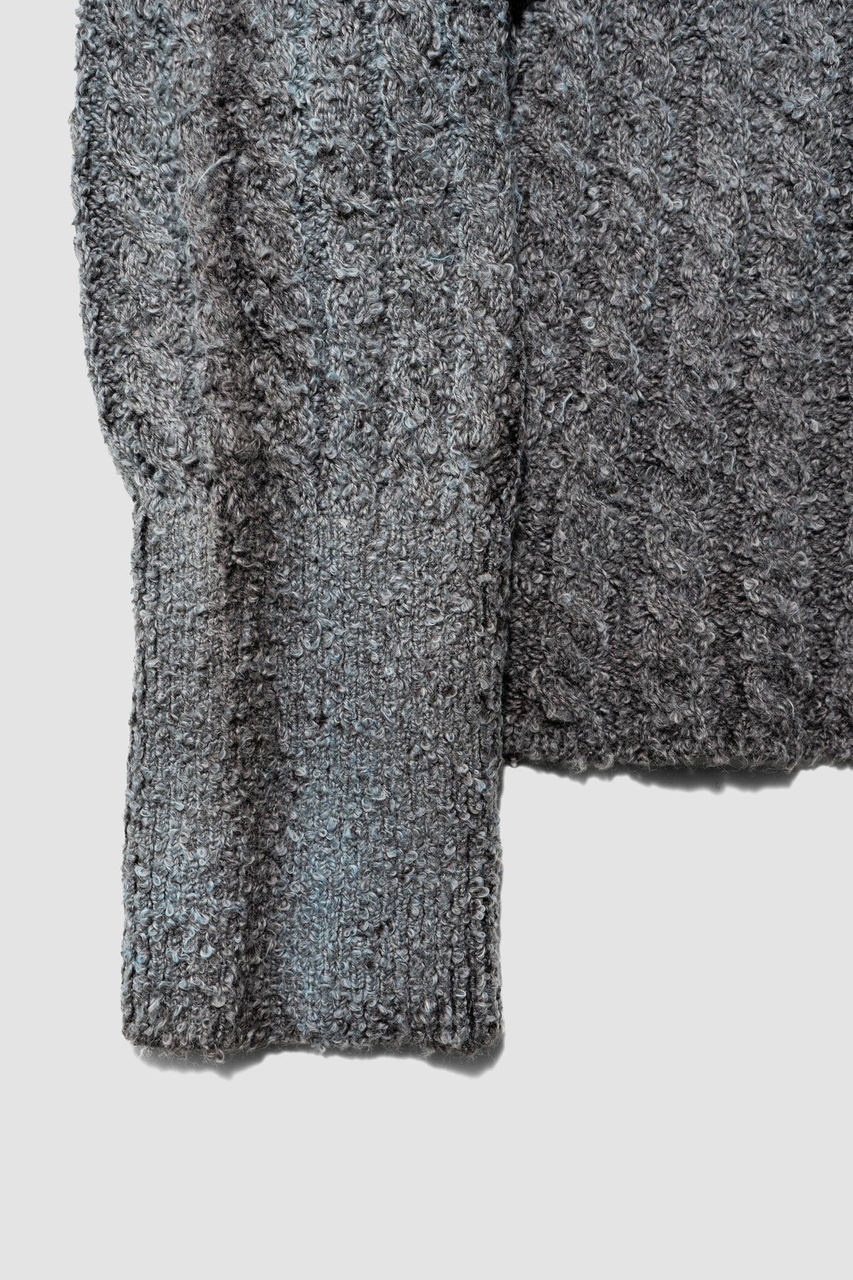 Kota Gushiken/ Bleach & Dye Cable Knit "Light Blue"