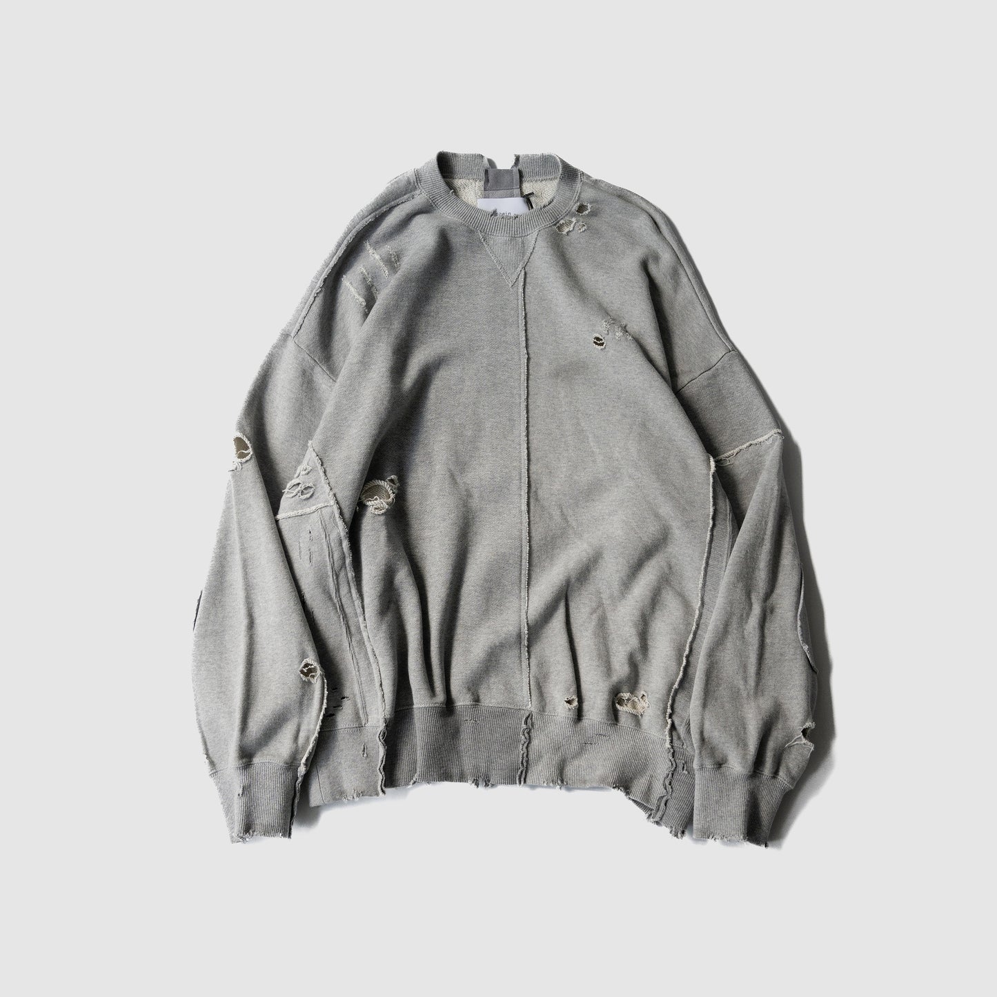 ssstein/ OVERSIZED RECONSTRUCTION SWEAT LS "GREY"