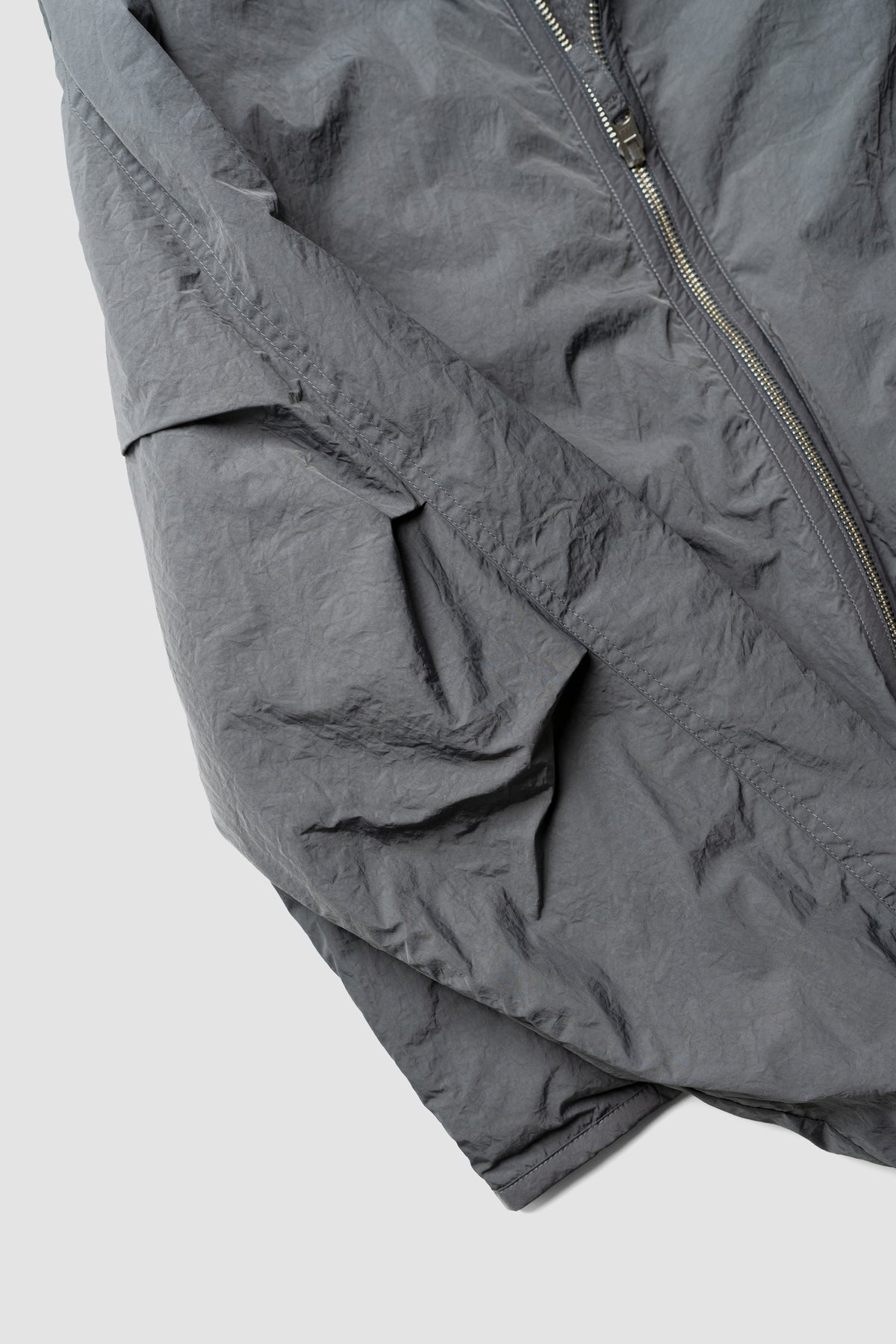 YOKE/ Wool Cashmere Fleece Reversible Blouson "Gray"