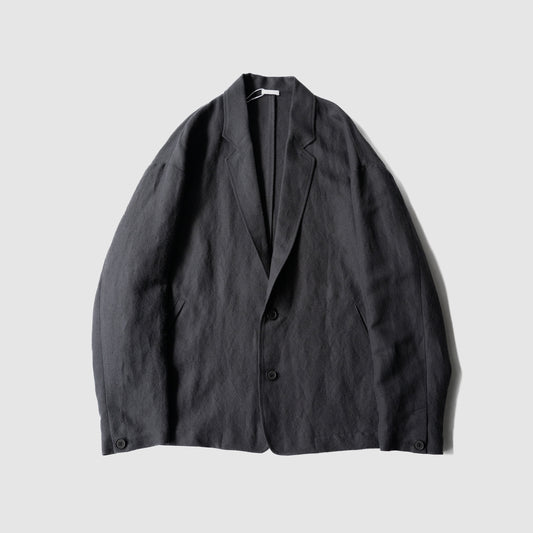 Blanc YM/ Linen Silk Shirt JKT "BLACK"