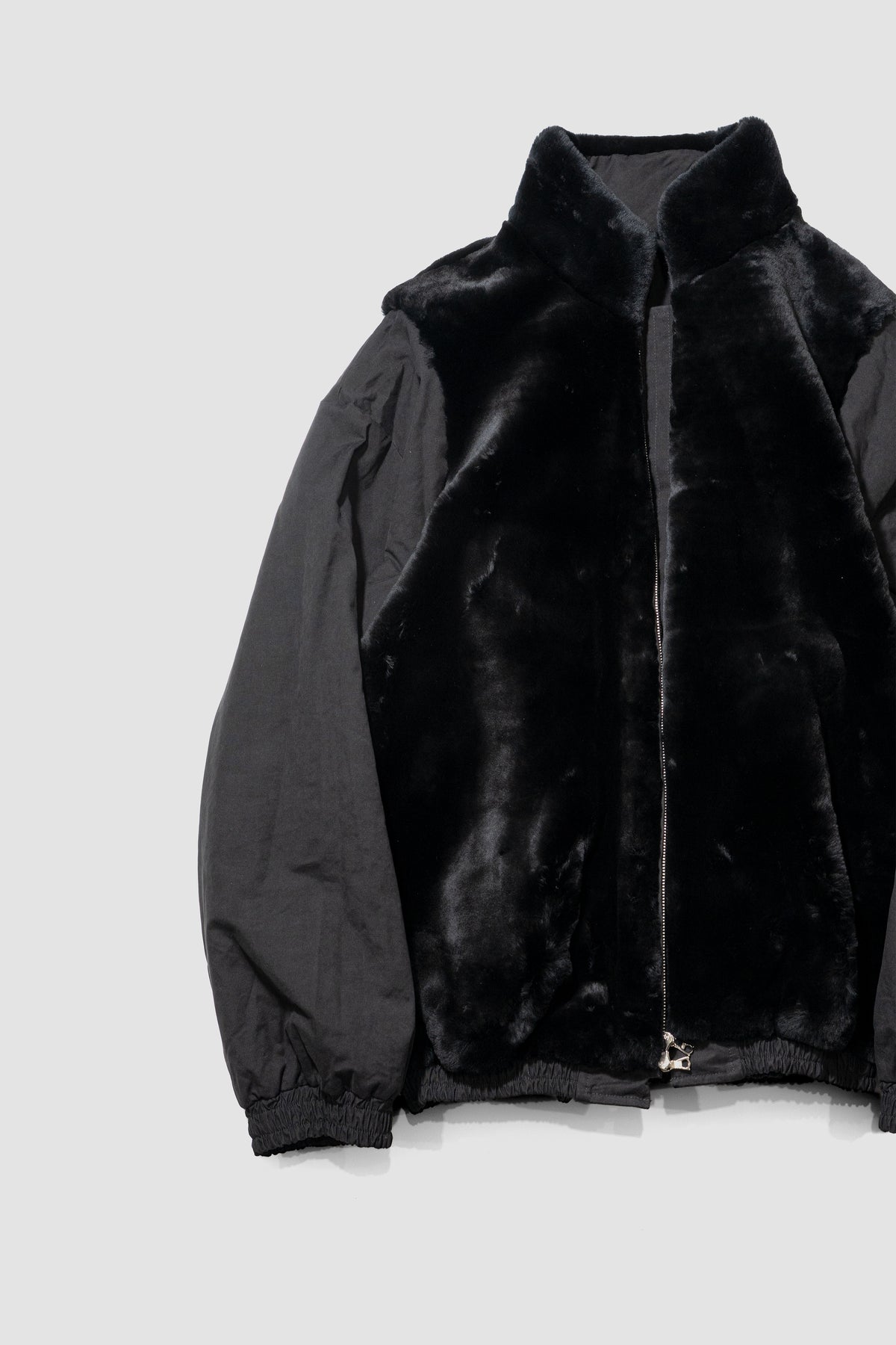 ssstein/ MOUTON INNER REVERSIBLE PADDED JACKET "BLACK"