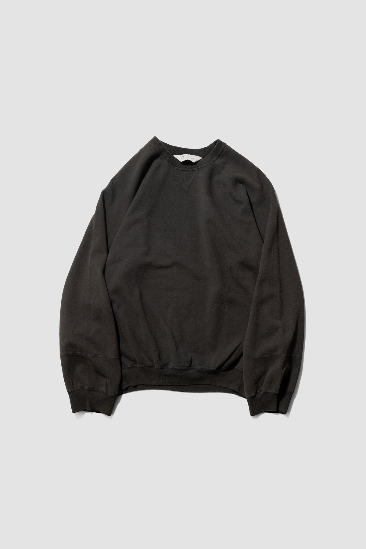 ANCELLM / FLEECE-LINED SWEAT SHIRT "BLACK"