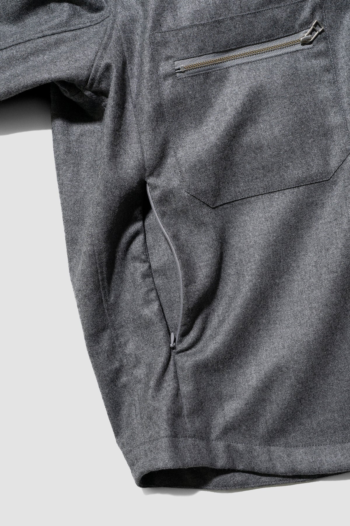 Afiit / WOOL ZIP SHIRT   "GRAY"