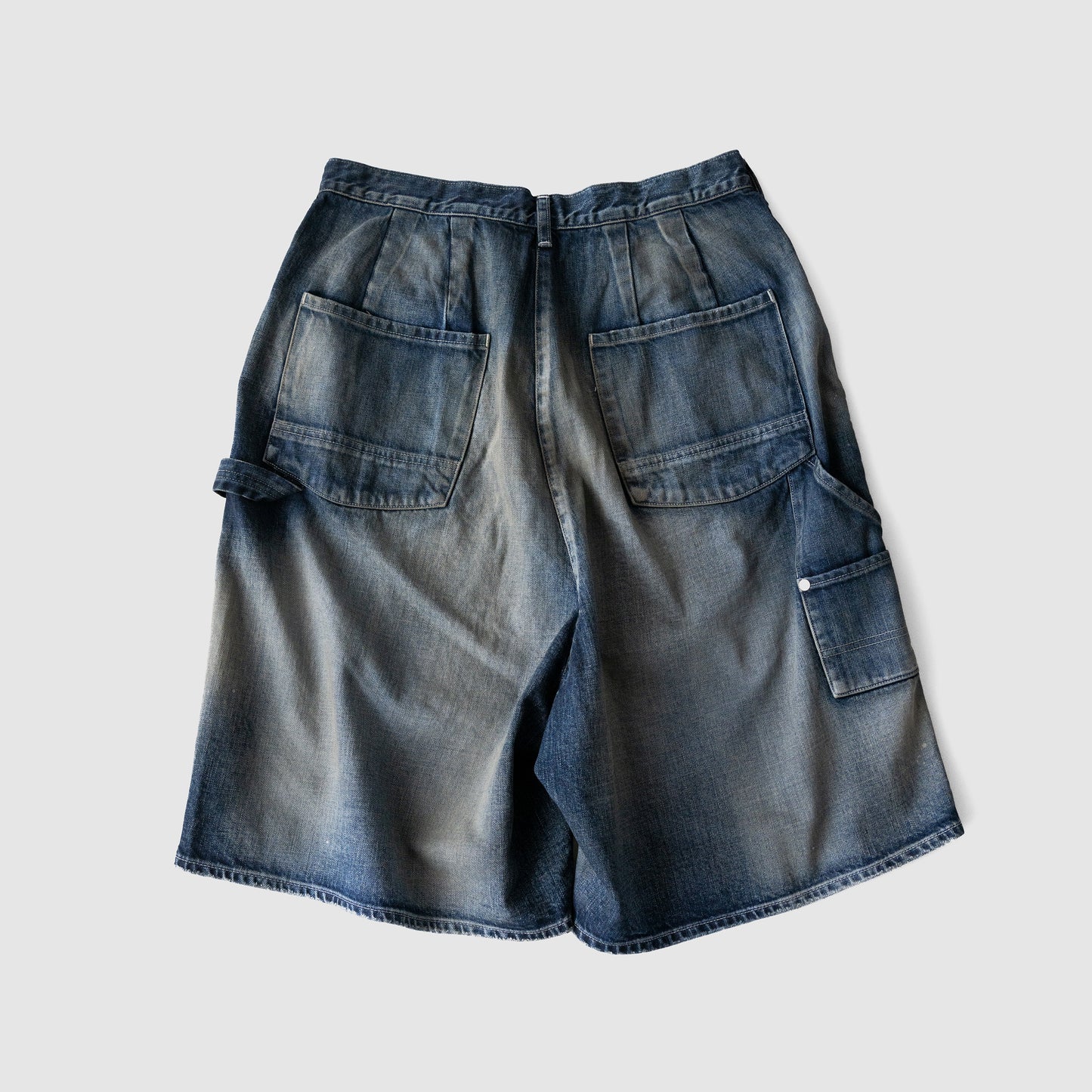 ANCELLM / DENIM PAINTER SHORTS "INDIGO"