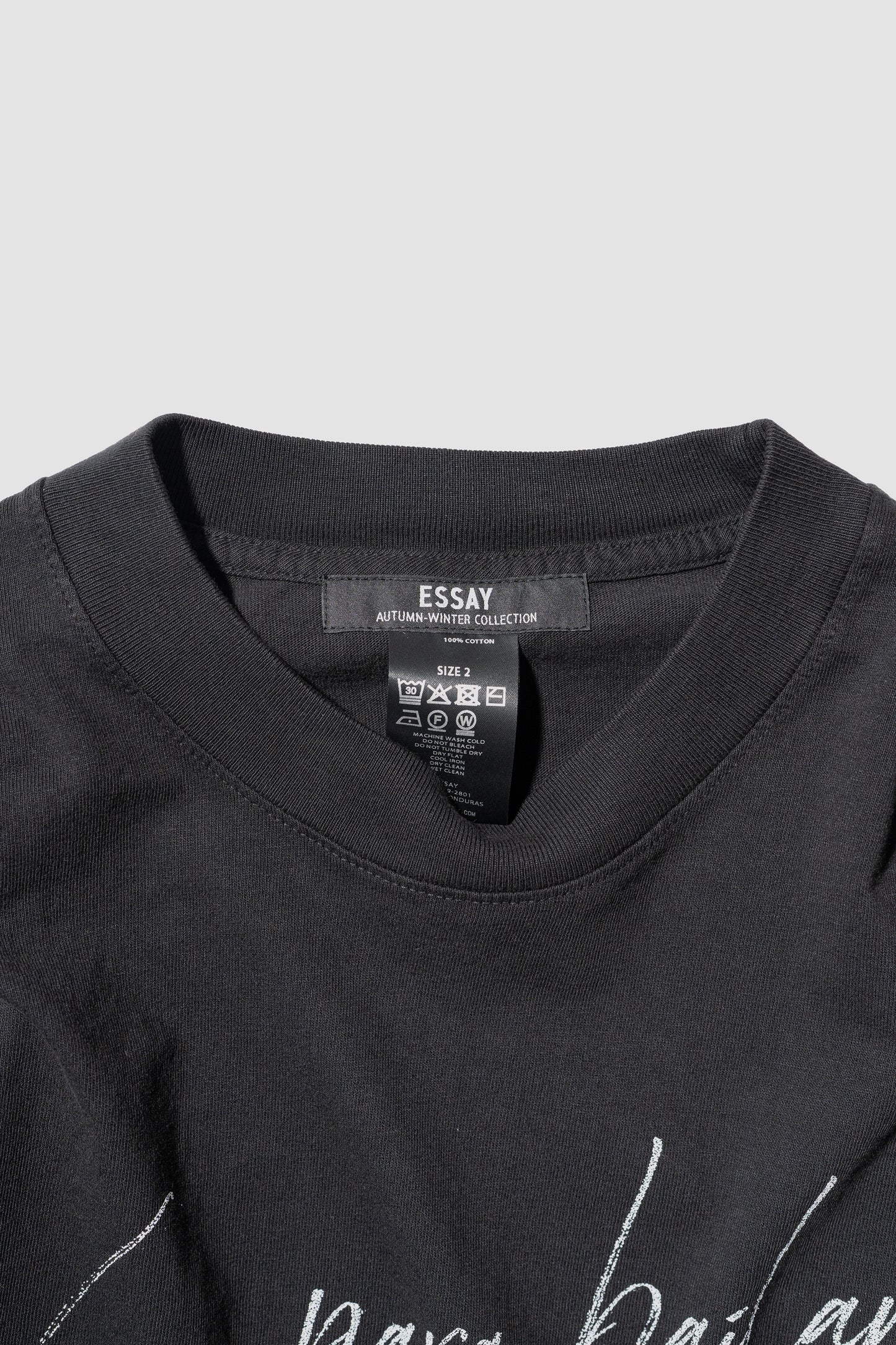 ESSAY/ Oversized Garment Dye L/S T-Shirt "DANCE"