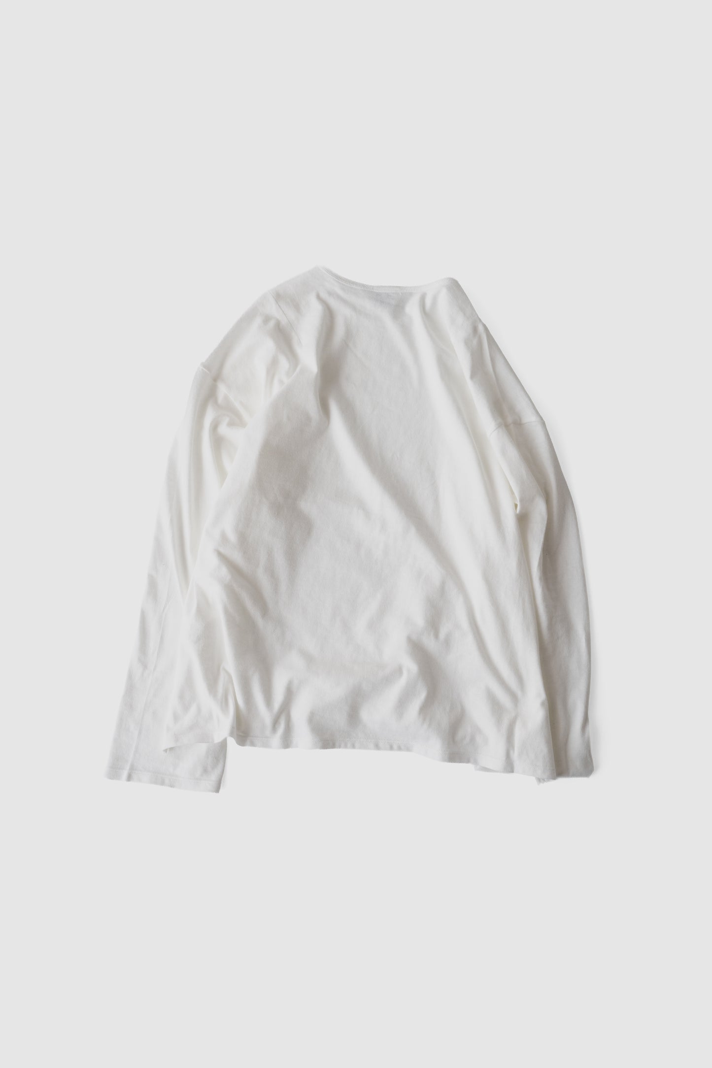 ANCELLM / C/R LS T-SHIRT "WHITE"