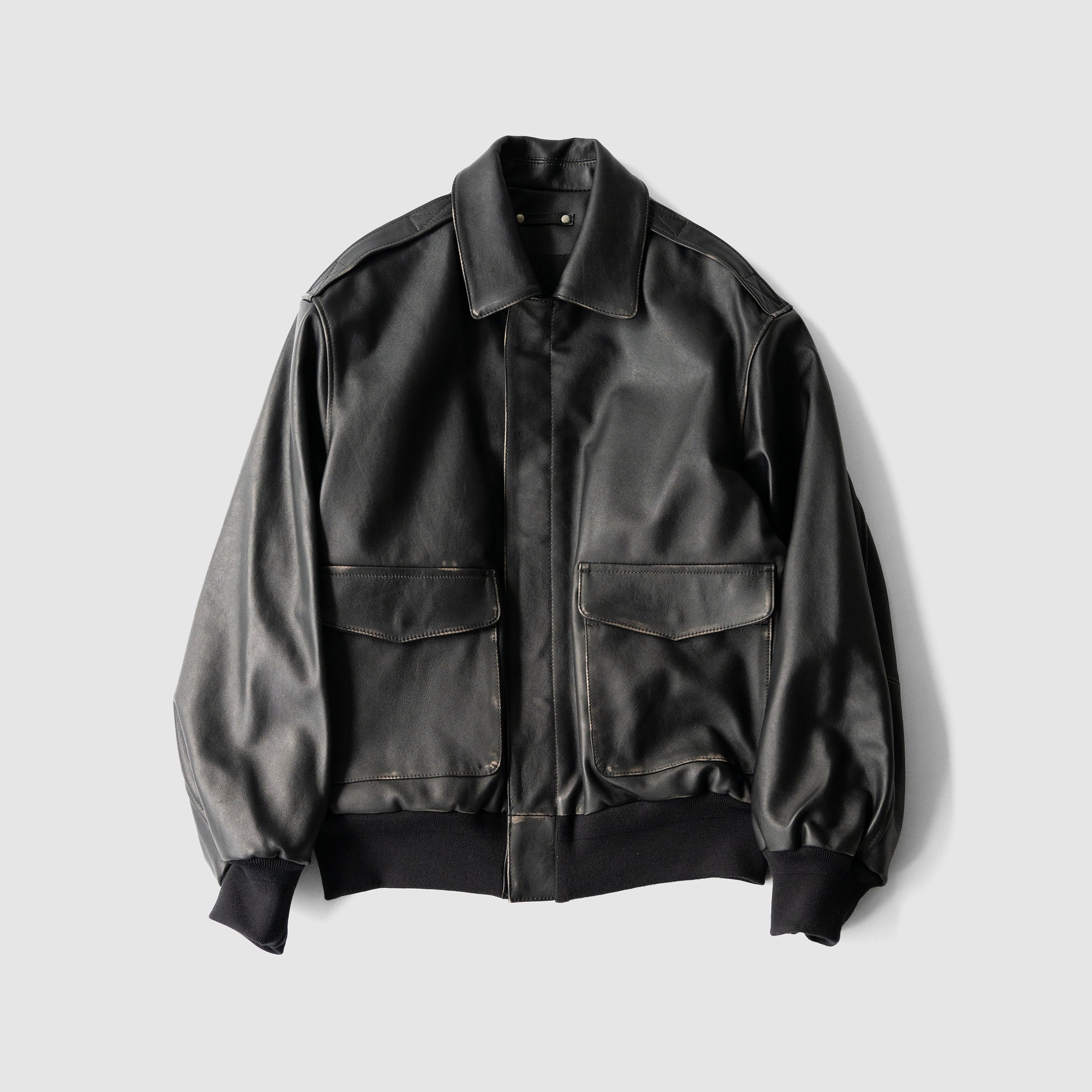 ジャケット・アウター ssstein LEATHER FLIGHT JACKET ssstein LEATHER FLIGHT JACKET・BLACK - tity