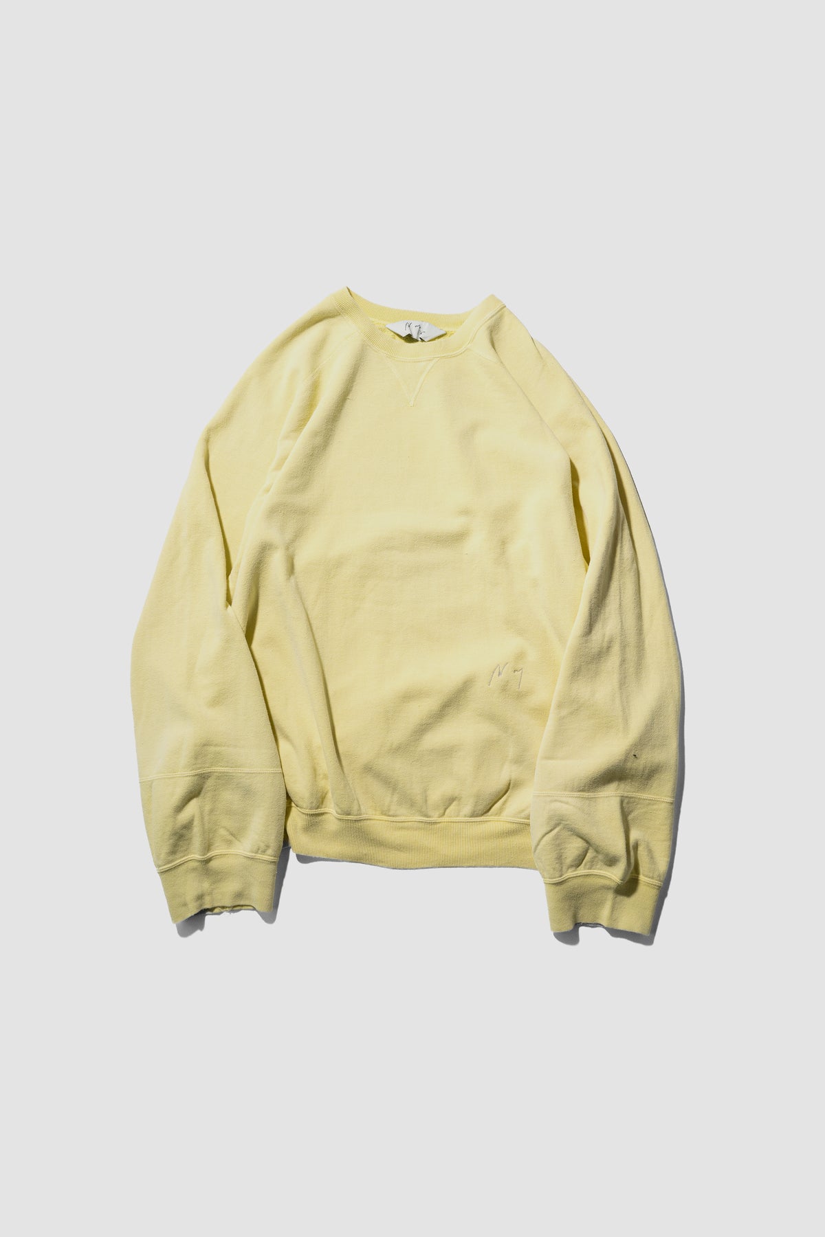 ANCELLM / FLEECE-LINED SWEAT SHIRT "YELLOW"